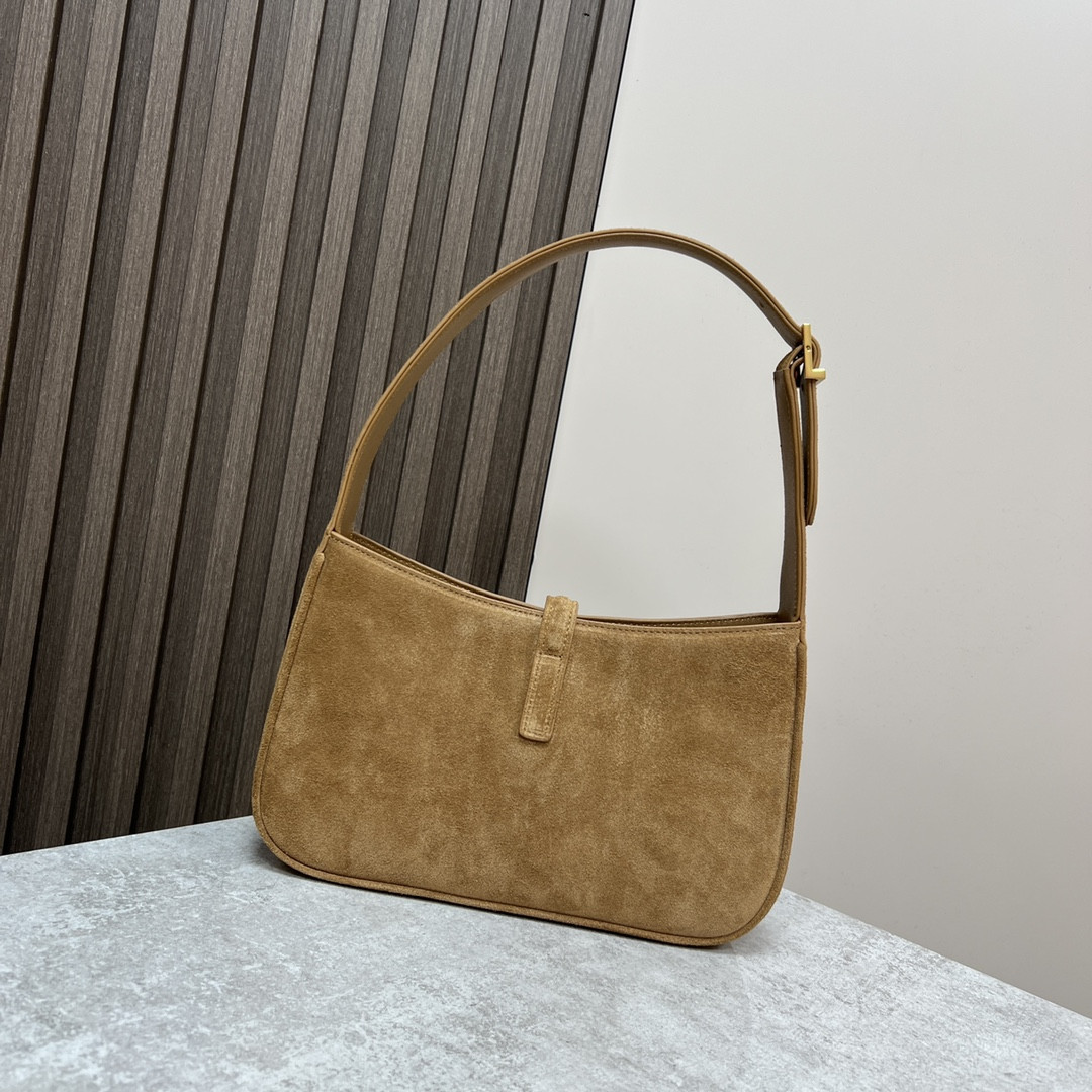 Y*L LE 5 À 7 IN SUEDE BROWN 9 X 6.3 X 2.5 INCHES