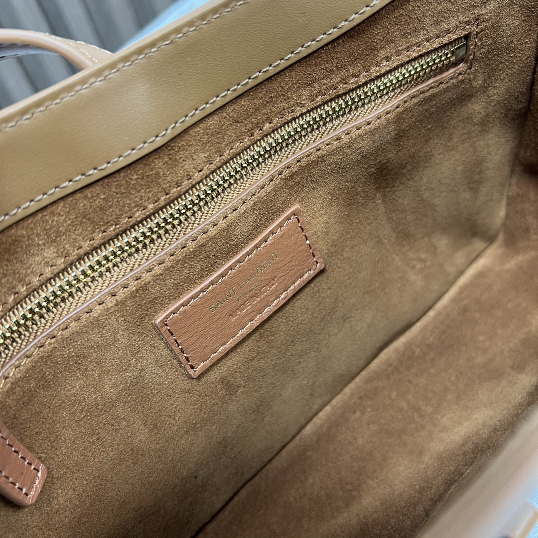 Y*L LE 5 À 7 IN SMOOTH LEATHER COFFEE 9 X 6.3 X 2.5 INCHES