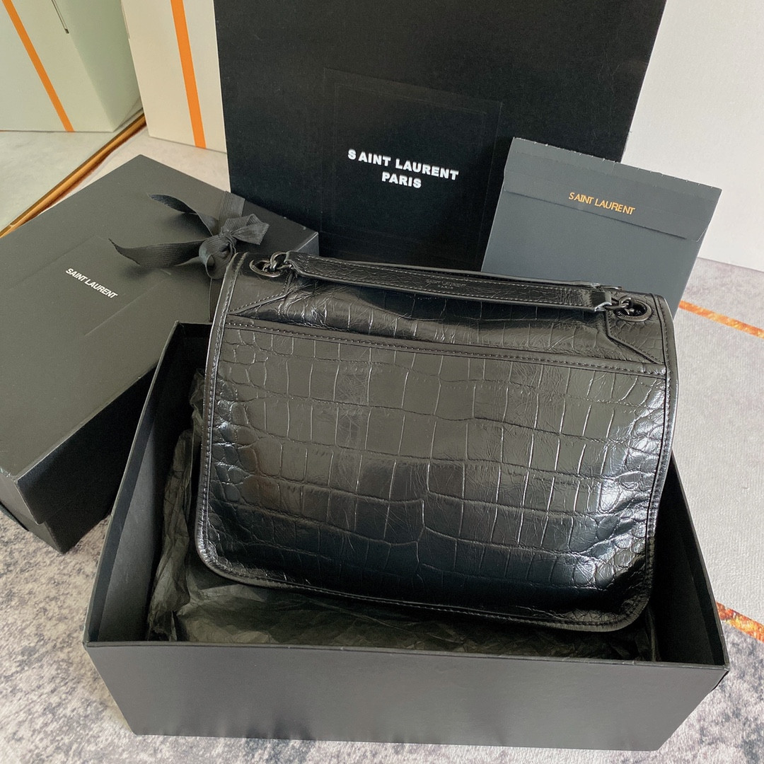 Y*L NIKI MEDIUM IN VINTAGE LEATHER 11 X 7.8 X 3.3 INCHES