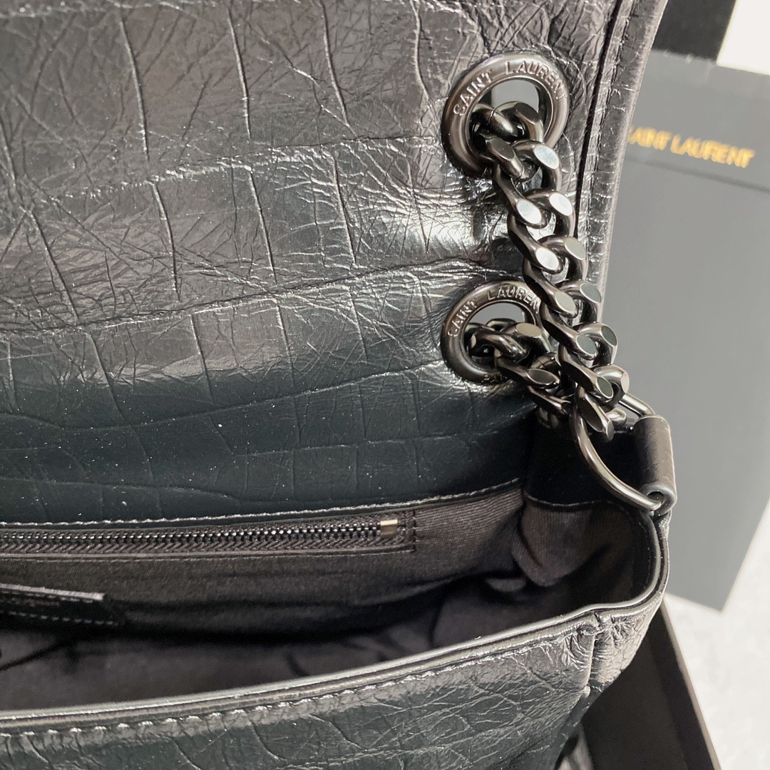 Y*L NIKI MEDIUM IN VINTAGE LEATHER 11 X 7.8 X 3.3 INCHES