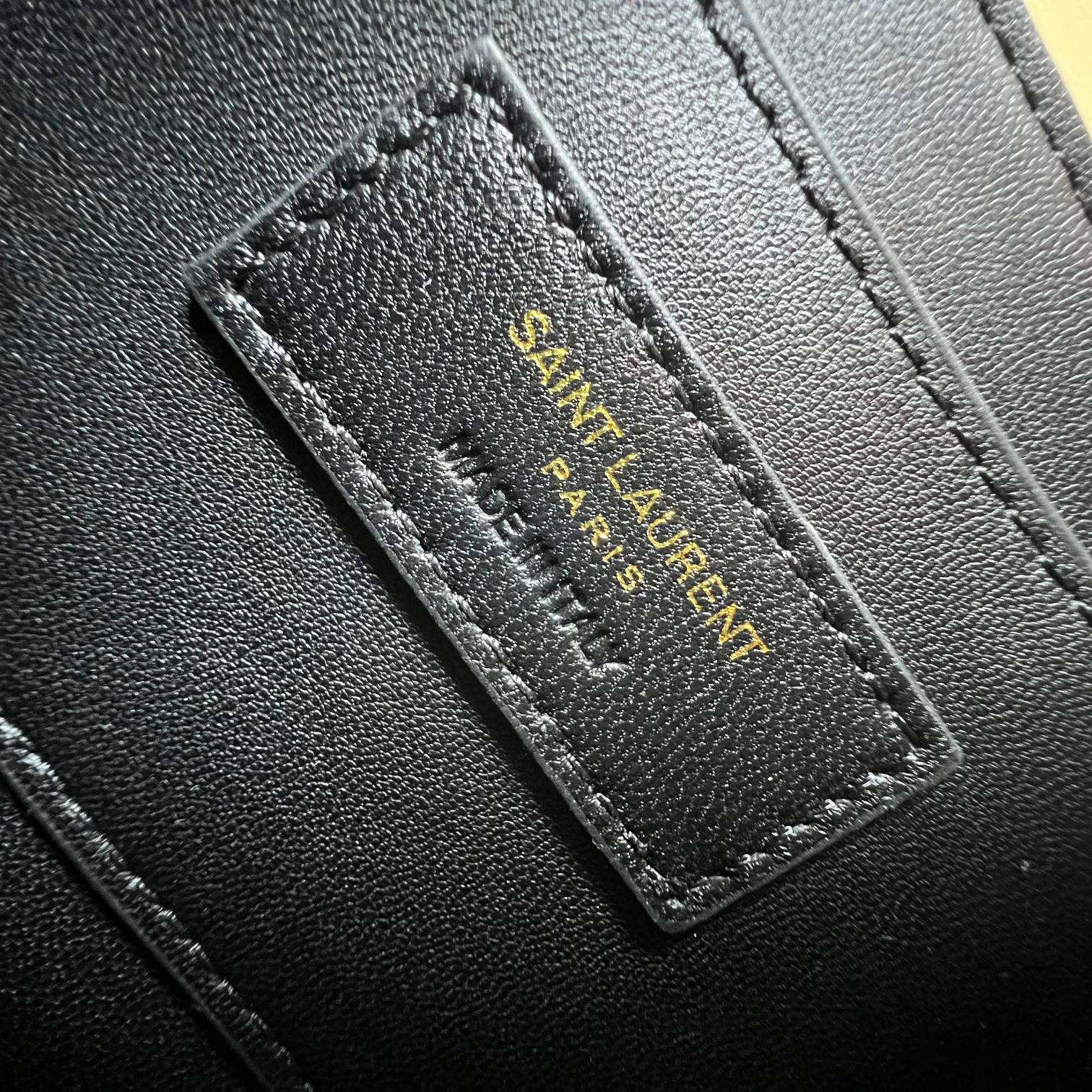 Y*L SOLFERINO SMALL SATCHEL IN BOX Sa**t Lau*nt YELLOW 7.4 X 5.1 X 1.9 INCHES