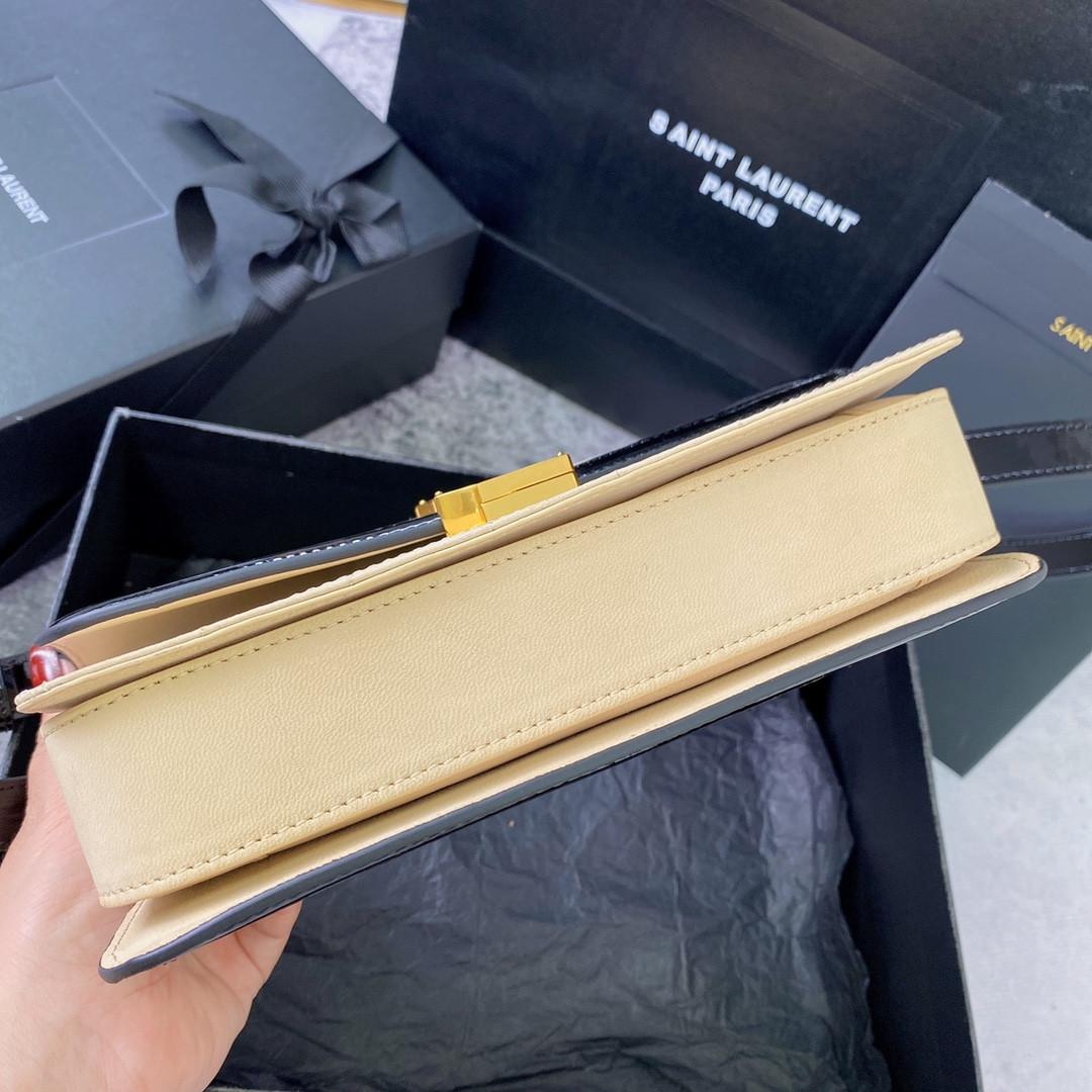 Y*L SOLFERINO MEDIUM SATCHEL IN BOX Sa**t Lau*nt 9.1 X 6.3 X 2.4 INCHES