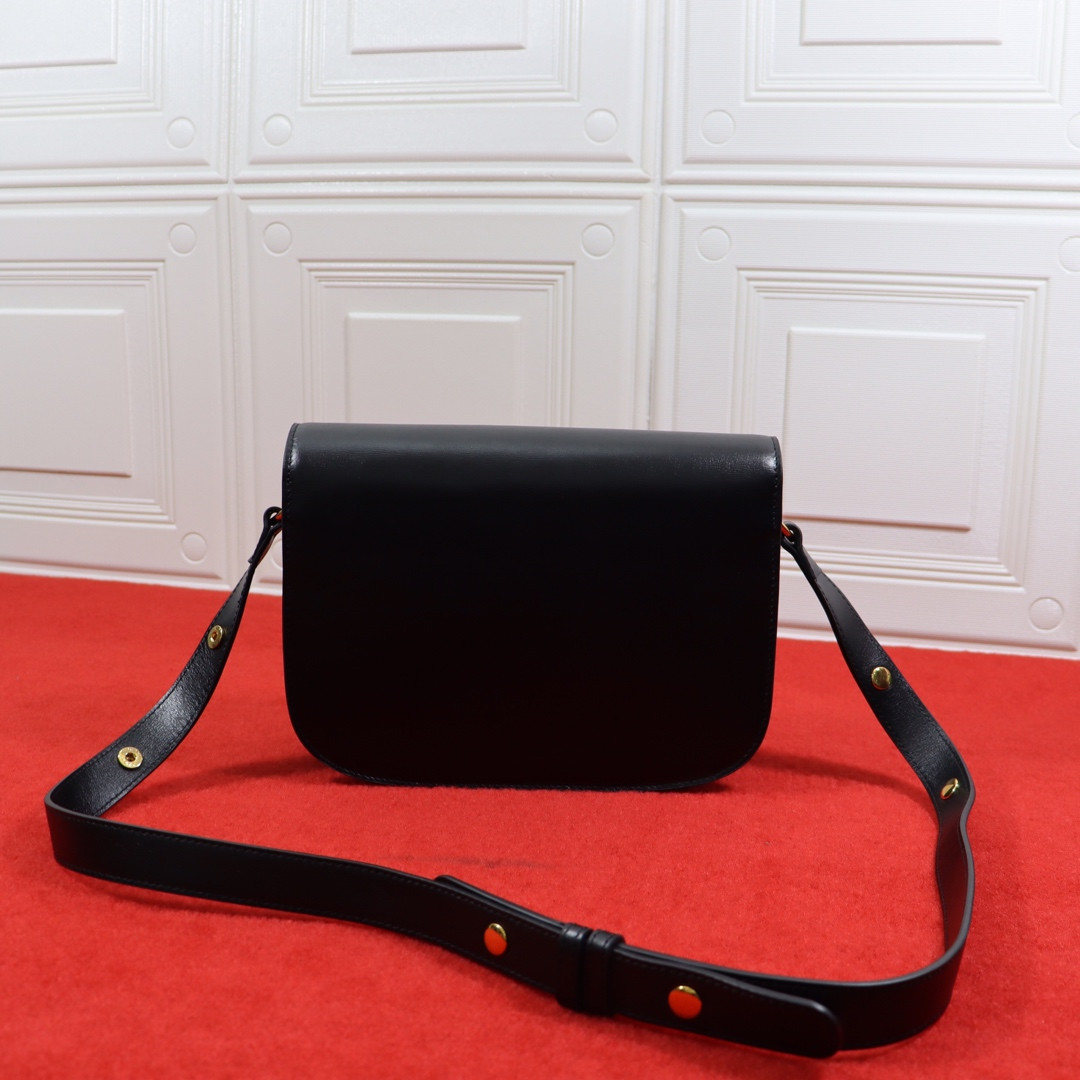 G*u*i HORSEBIT 1955 SHOULDER BAG BLACK 9.8"W x 7"H x 3.1"D