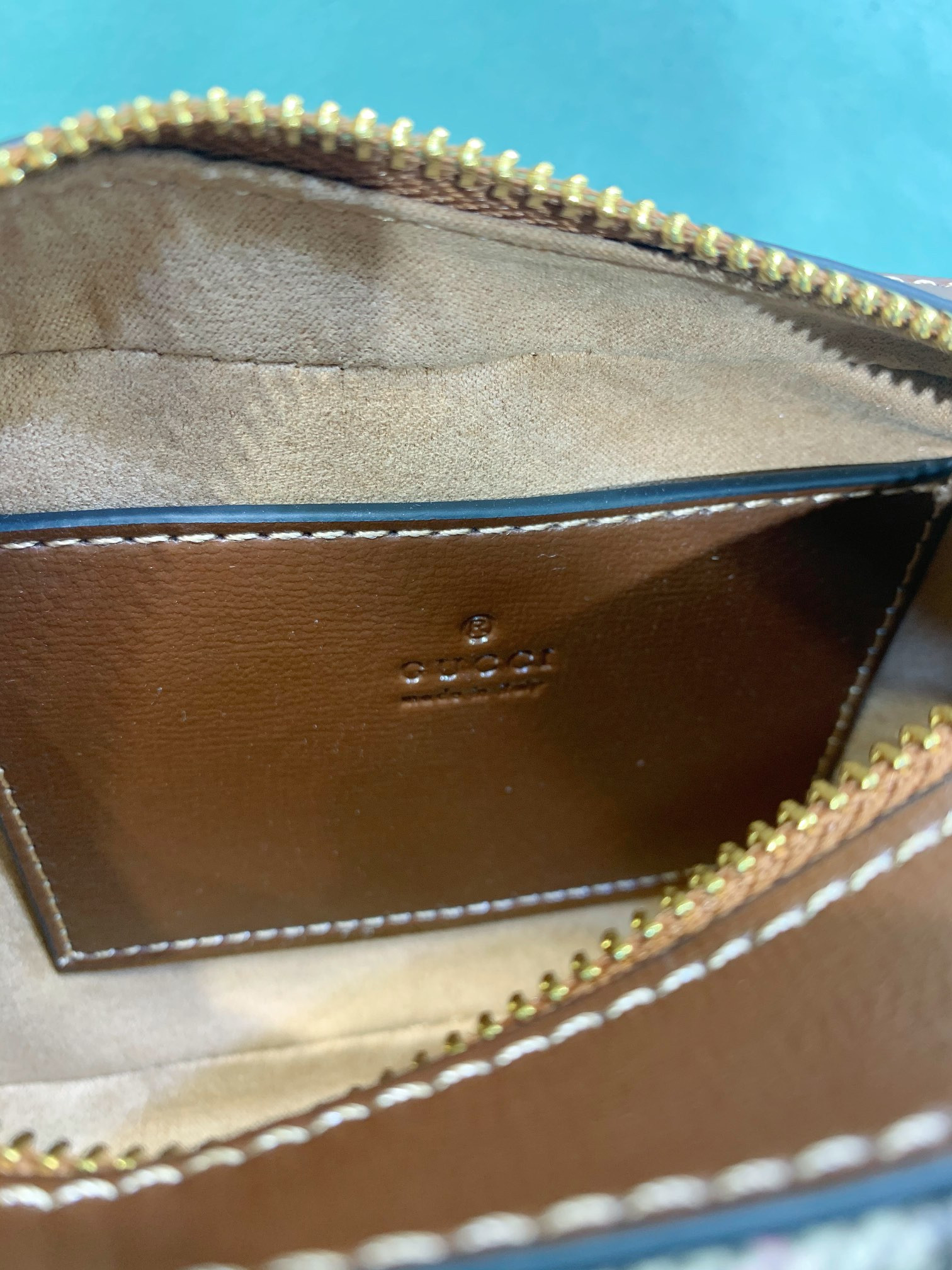 G*u*i HORSEBIT 1955 SMALL SHOULDER BAG Beige and ebony 7.9"W x 5.1"H x 2.4"D