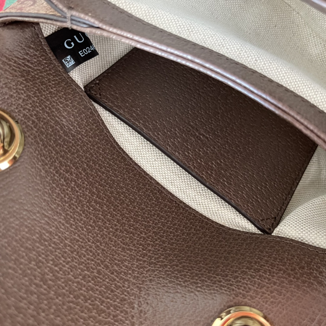 G*u*i BLONDIE MINI BAG Beige and ebony 8.7"W x 5.1"H x 2.2"D