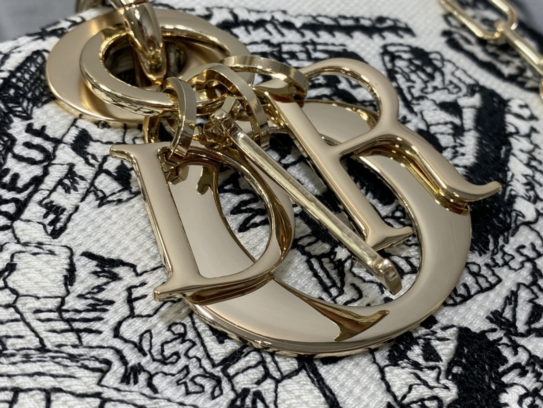 D*0r Lady D-Joy bag medium black white 26 x 13.5 x 5 cm