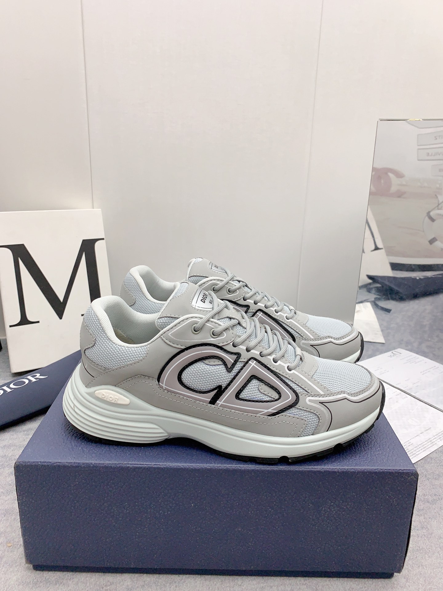 D*0r B30 Sneaker Gray Mesh and Technical Fabric