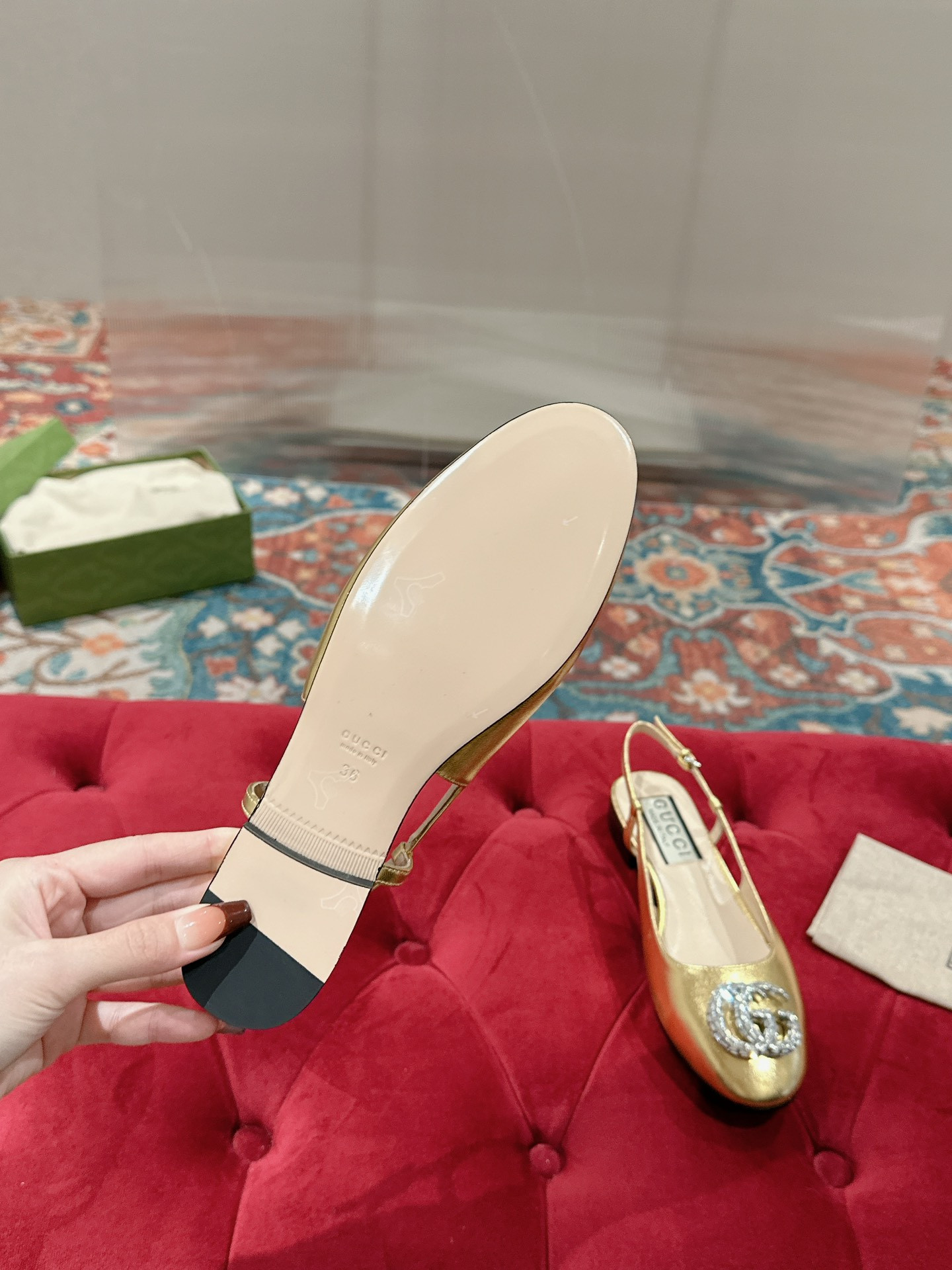 UA G*u*i BALLERINA WITH DOUBLE G