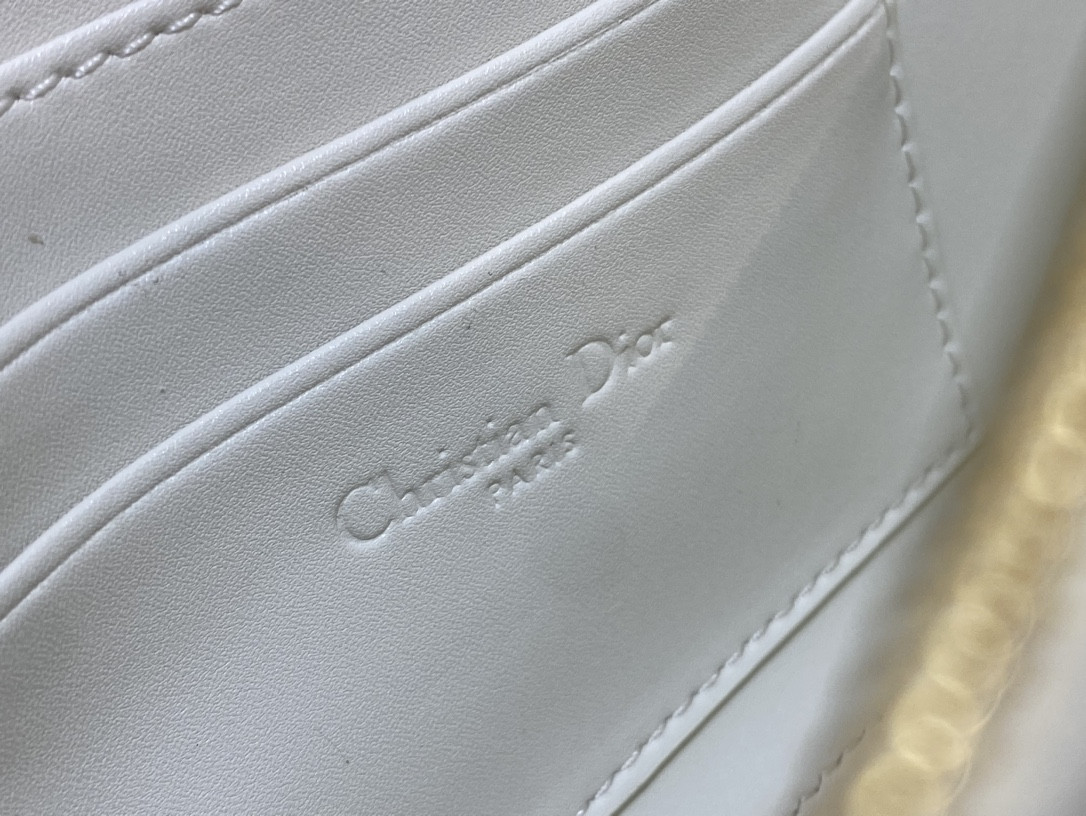 D*0r Mini D*0r Ange Bag Latte Macrocannage Calfskin 20 x 12 x 5 cm