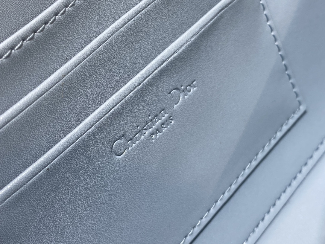 D*0r Mini D*0r Ange Bag Blue Macrocannage Calfskin 20 x 12 x 5 cm