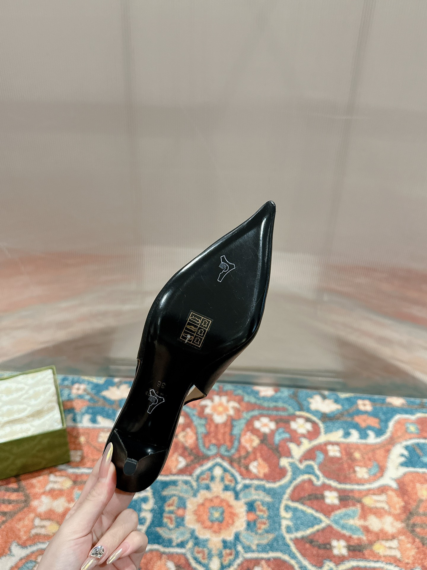 UA G*u*i HORSEBIT SLINGBACK PUMP LOW HEEL