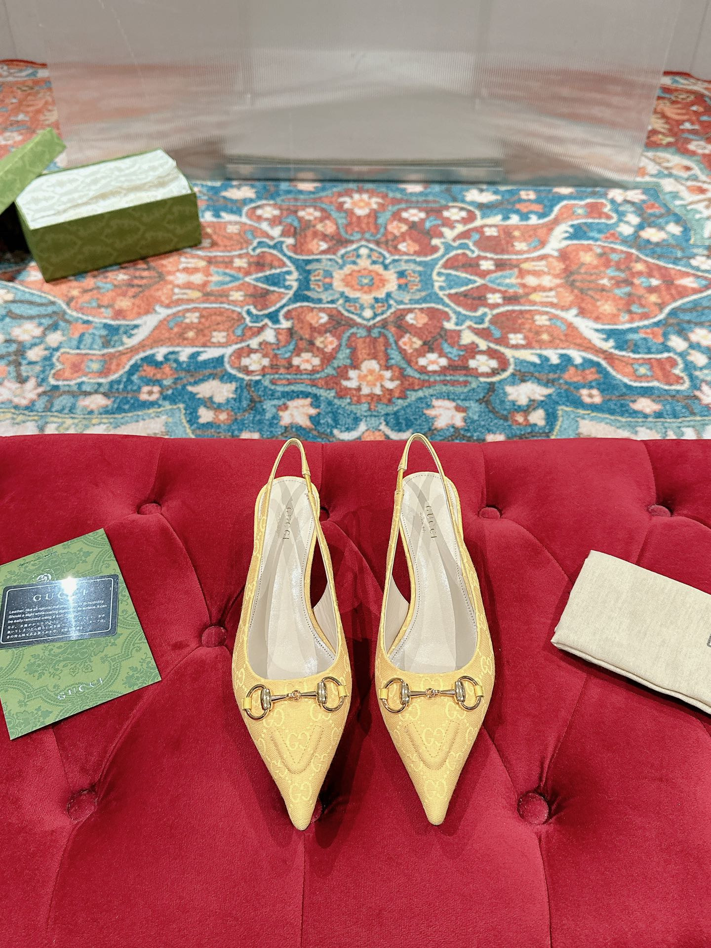 UA G*u*i HORSEBIT SLINGBACK PUMP LOW HEEL