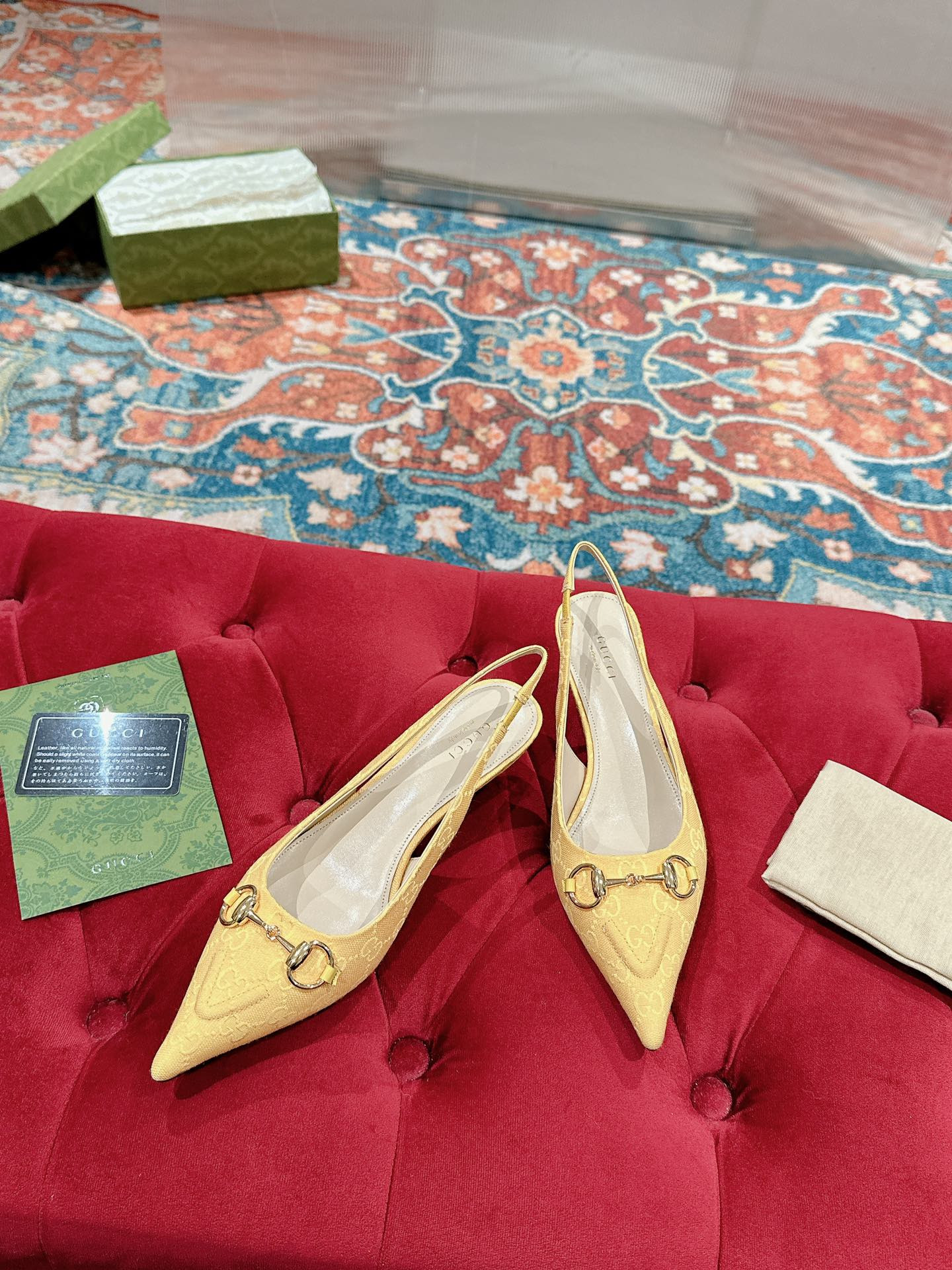 UA G*u*i HORSEBIT SLINGBACK PUMP LOW HEEL