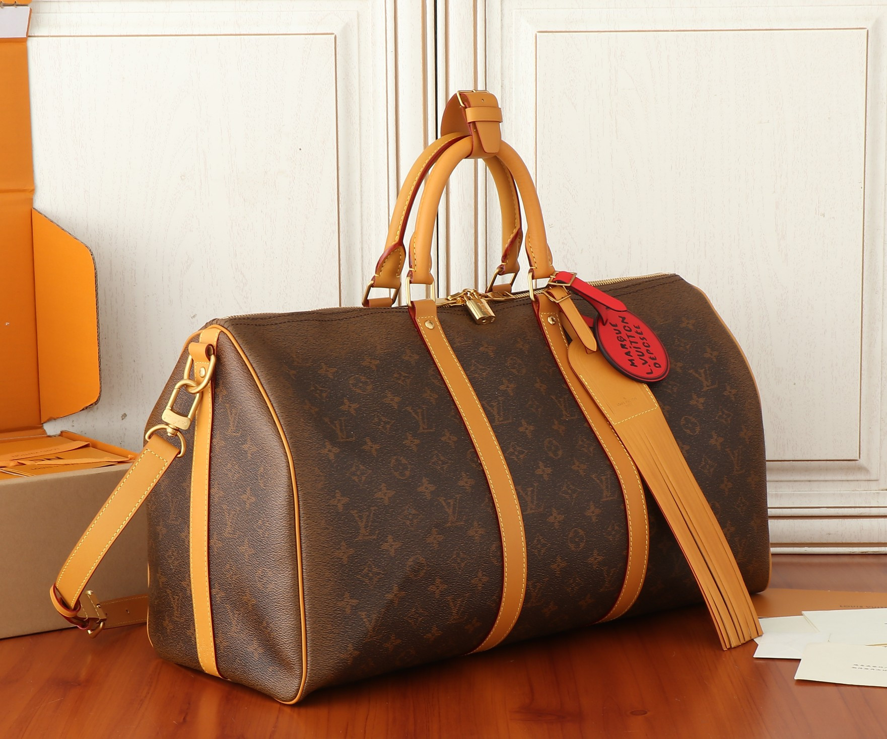 LV Keepall Bandoulière 50 24SS Marque L.V*t0n Déposée M11541 50x29x23CM