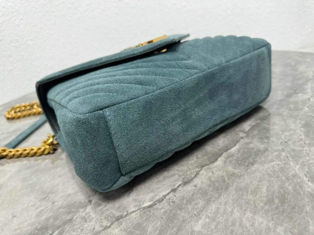 Y*L LOULOU QUILTED SUEDE 23x17x9cm