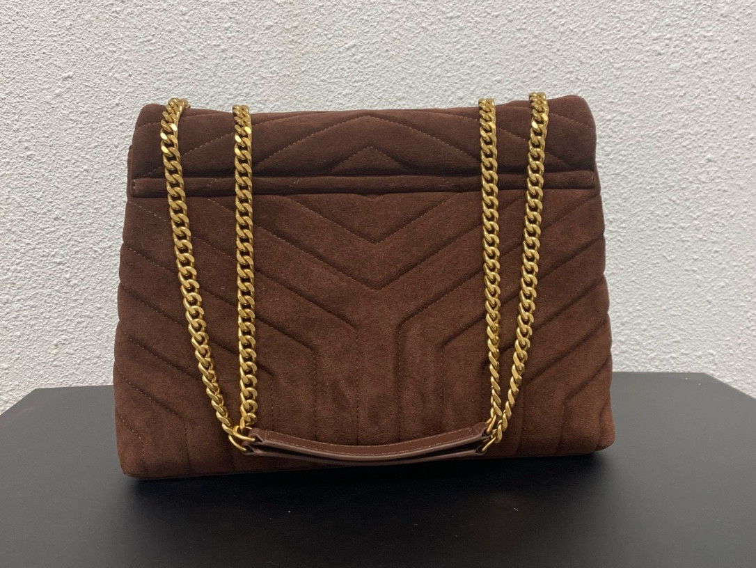 Y*L LOULOU QUILTED SUEDE 32x22x9cm