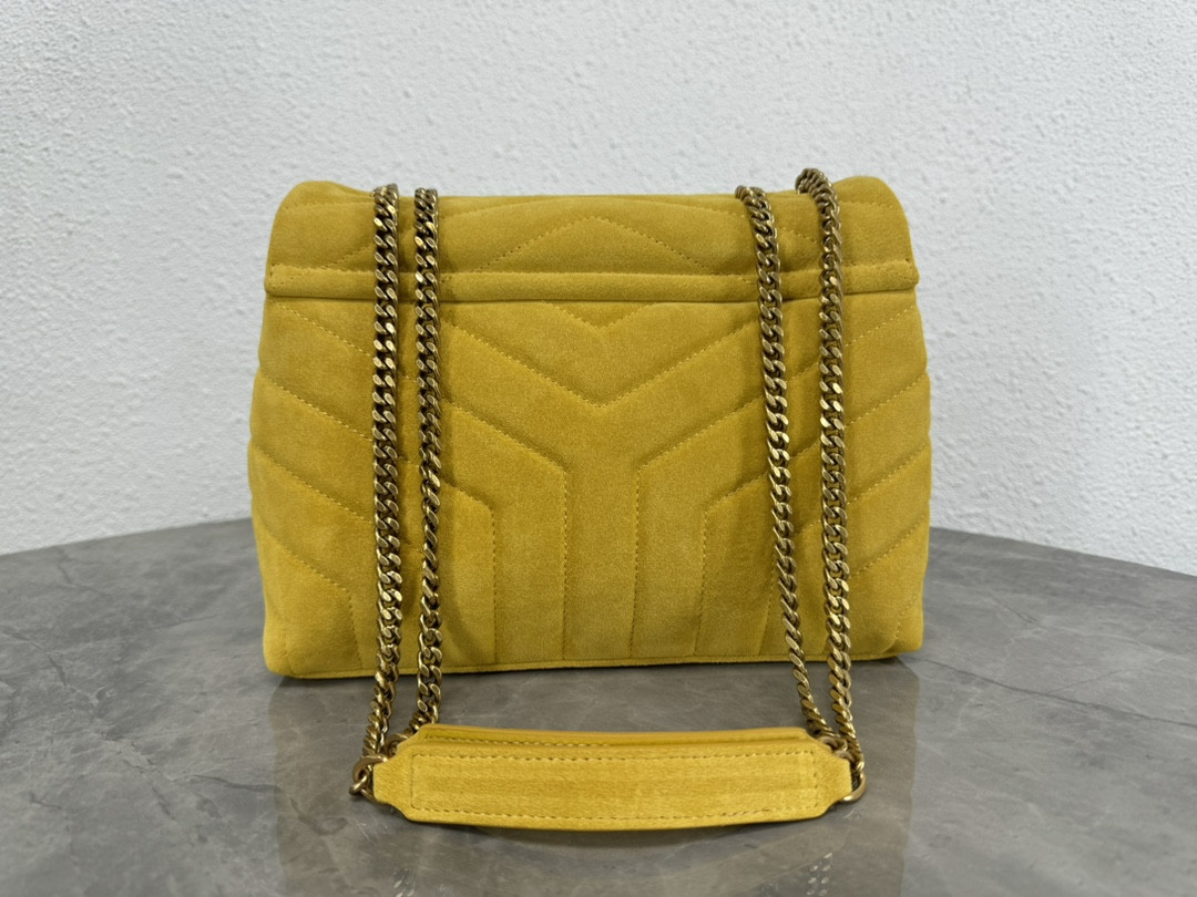 Y*L LOULOU QUILTED SUEDE 23x17x9cm