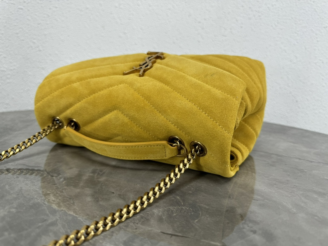 Y*L LOULOU QUILTED SUEDE 23x17x9cm