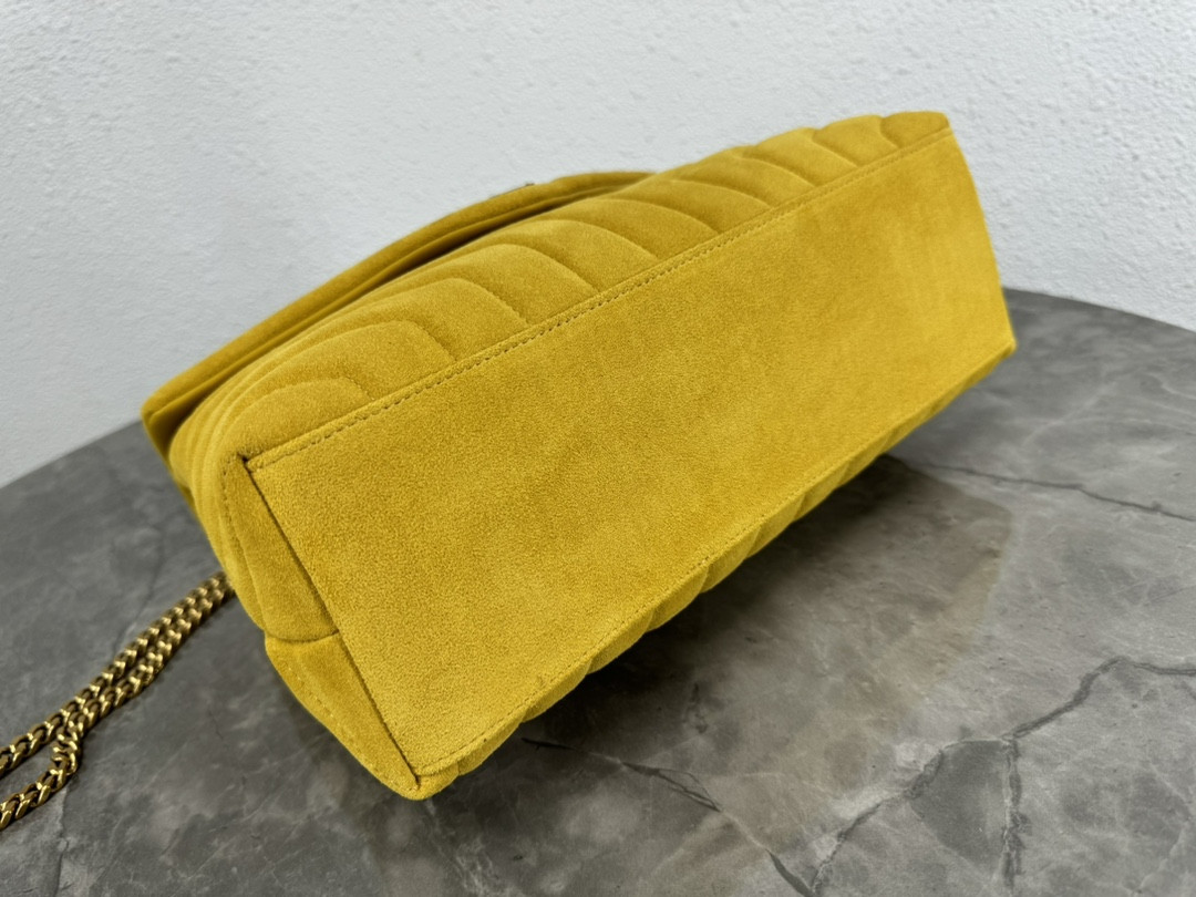 Y*L LOULOU QUILTED SUEDE 32x22x9cm