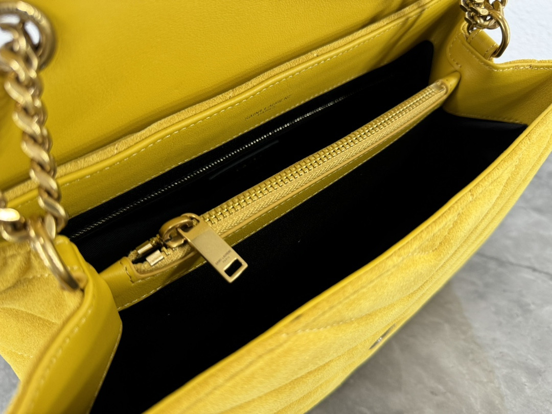 Y*L LOULOU QUILTED SUEDE 32x22x9cm