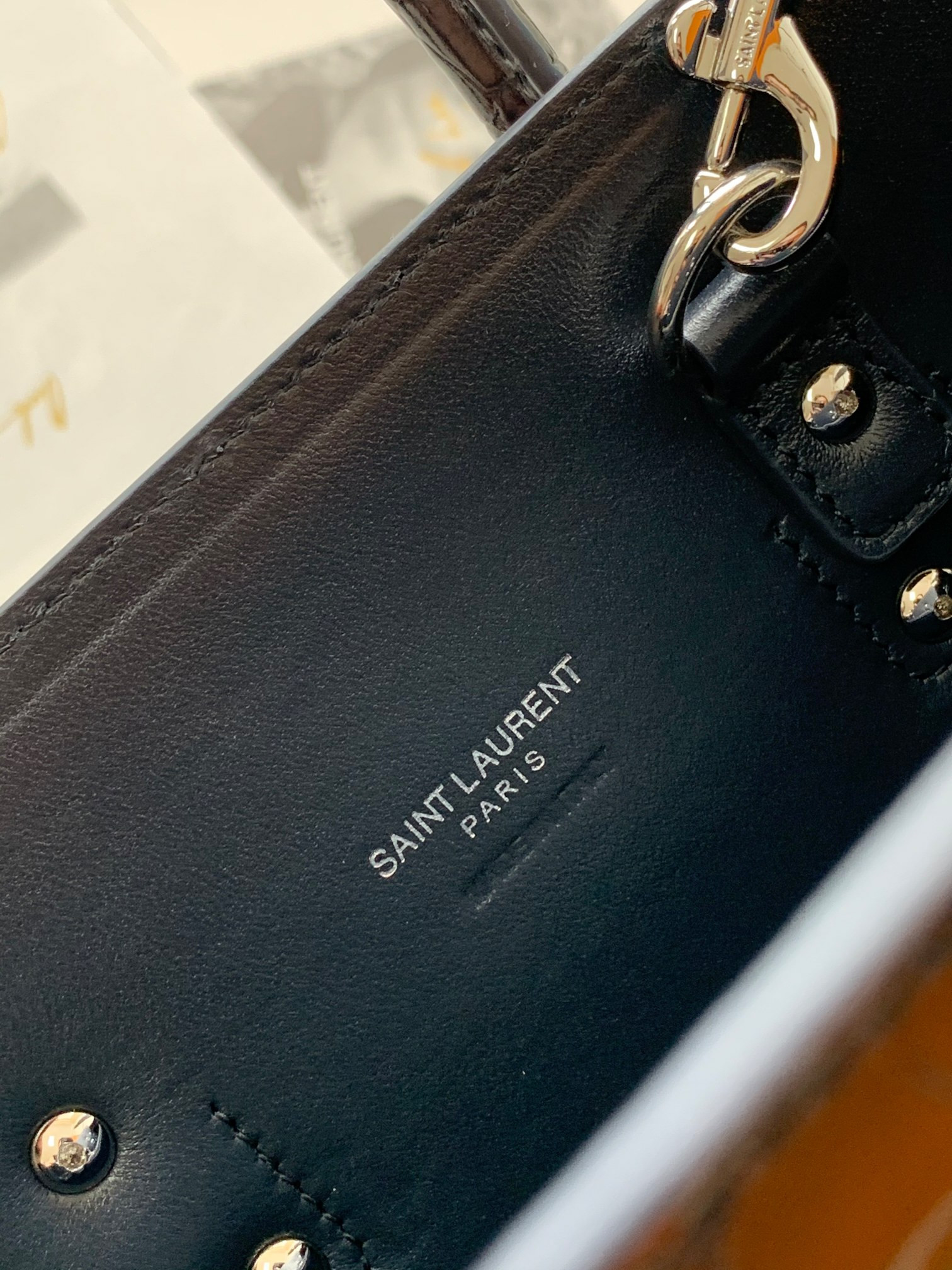 Y*L SAC DE JOUR IN EMBOSSED CROCODILE LEATHER - baby 26x13.5x12.5cm