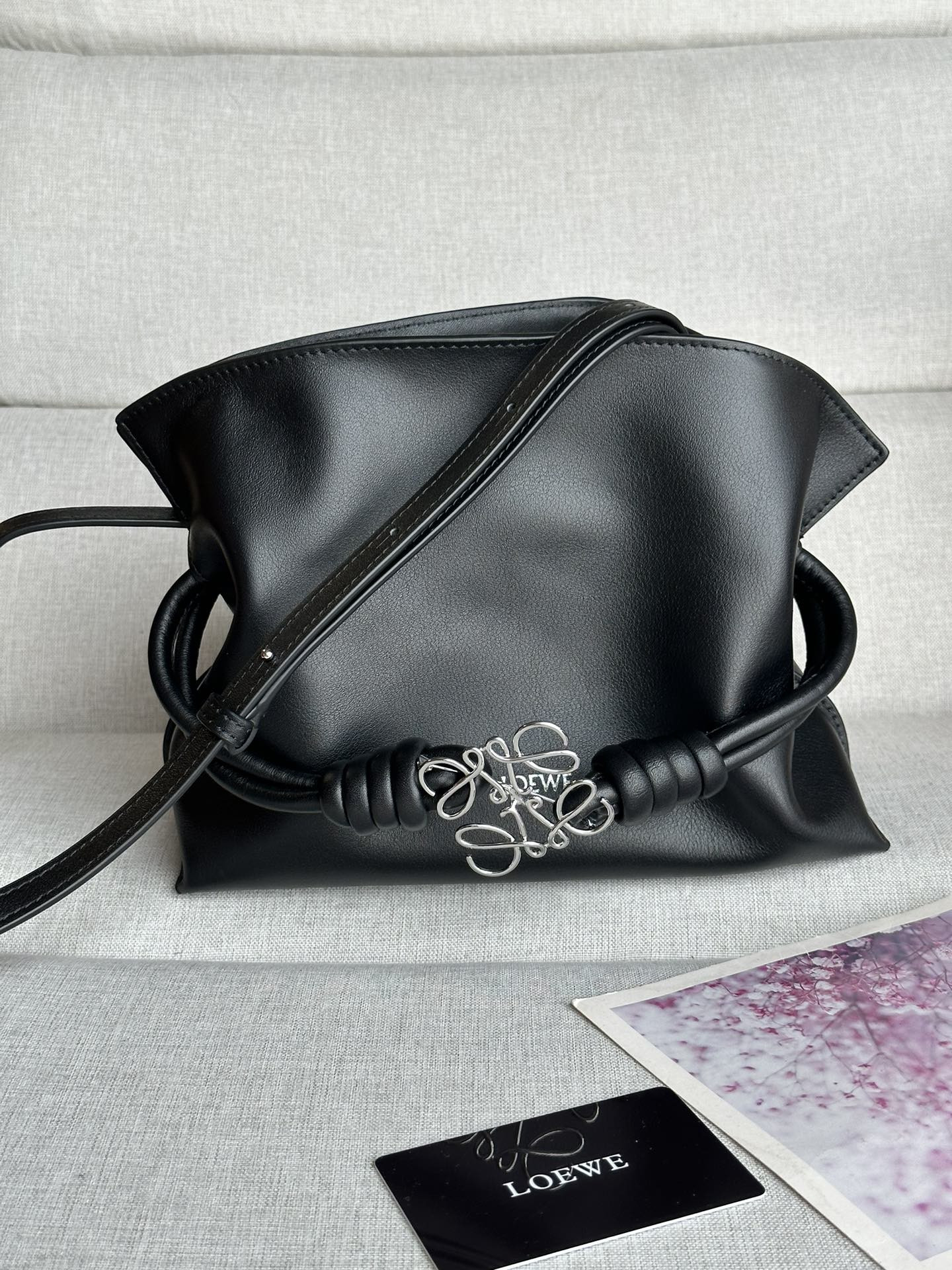 L0ew* Mini Flamenco clutch in nappa calfskin 23.9x9x18cm