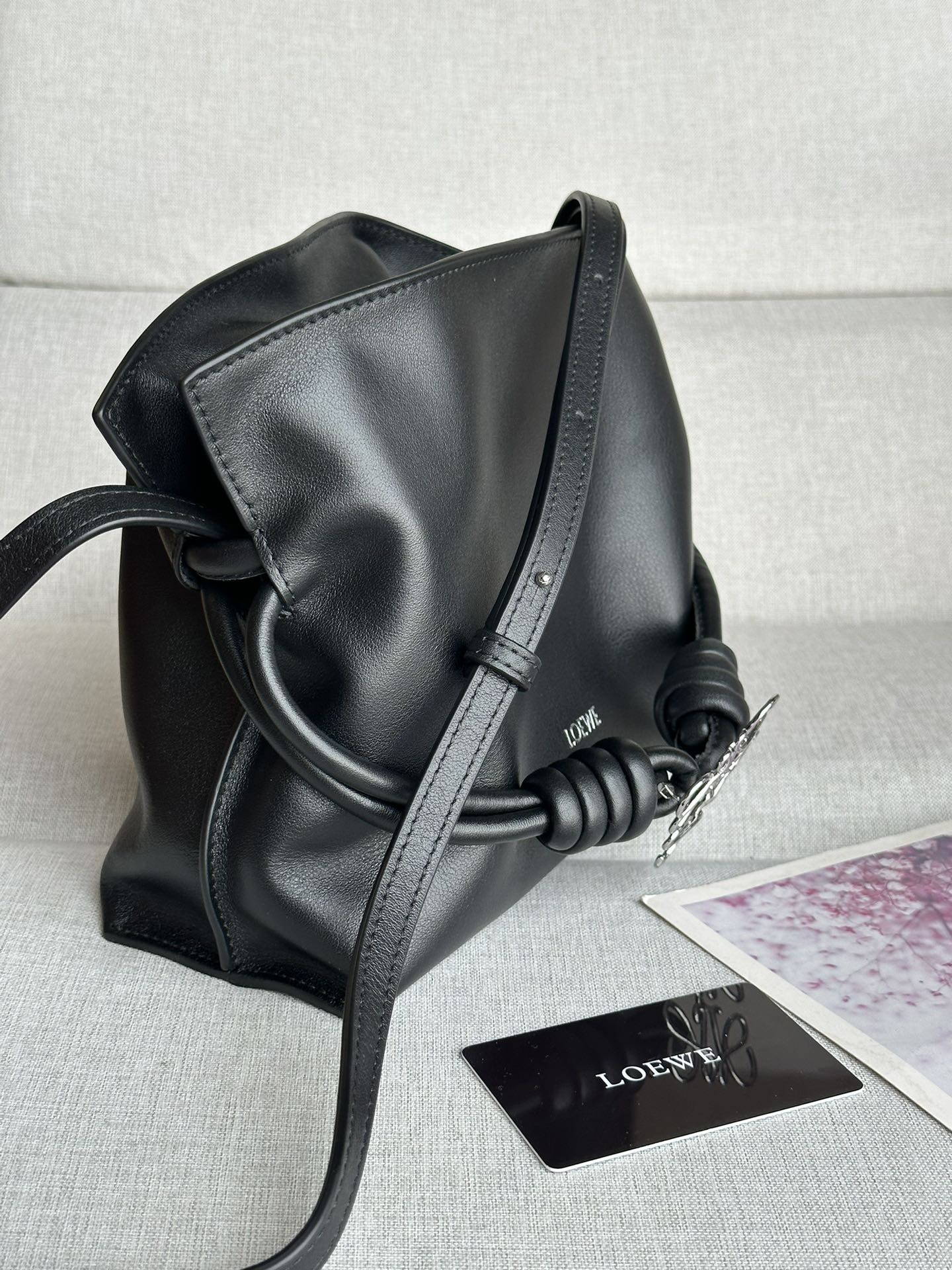 L0ew* Mini Flamenco clutch in nappa calfskin 23.9x9x18cm