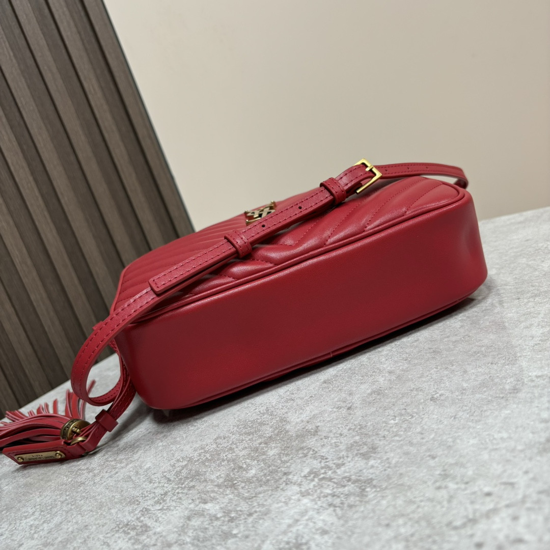 Y*L LOU camera bag in quilted leather 23x16x6cm