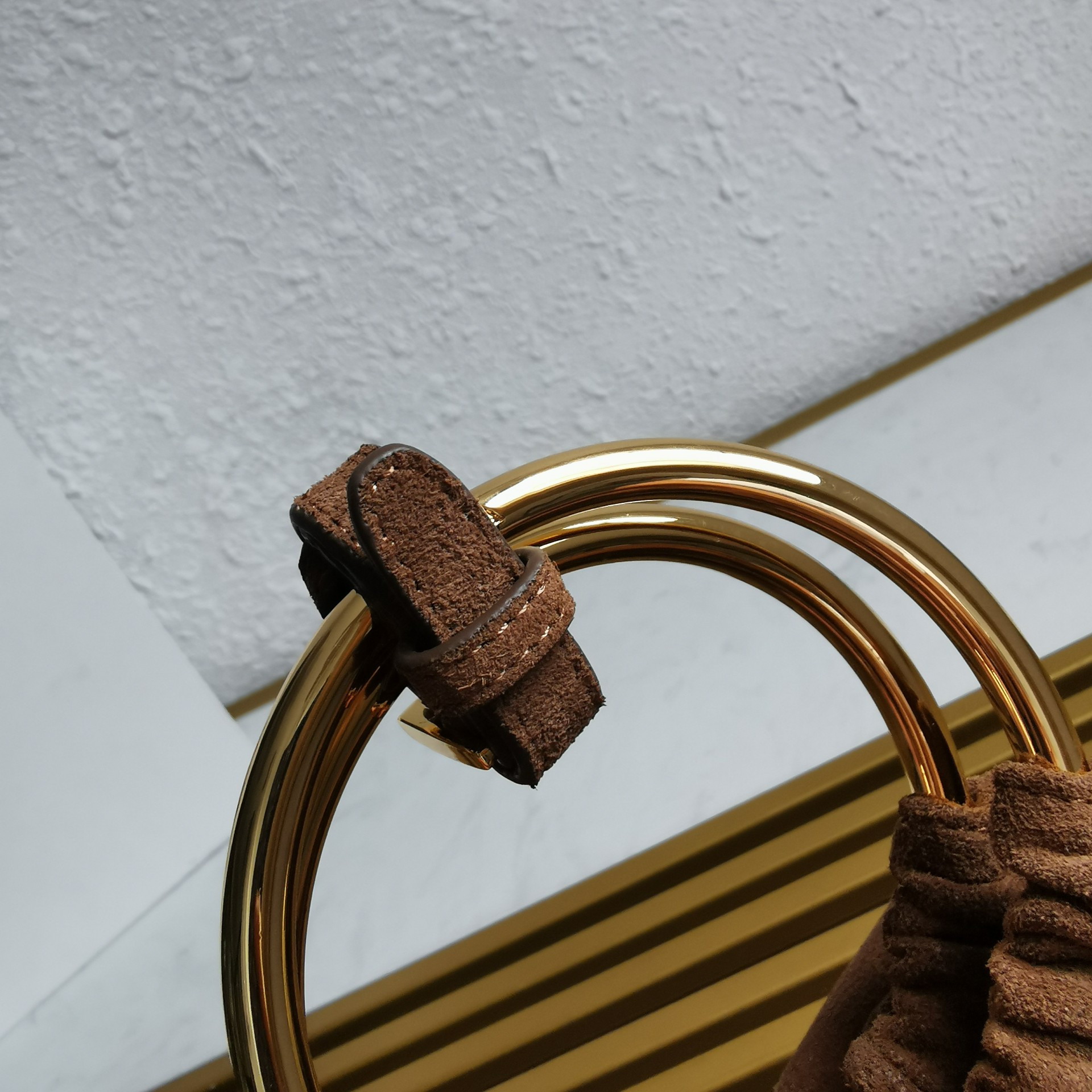 Pra*a Velvet mini-bag with nappa leather details 15x19x8cm