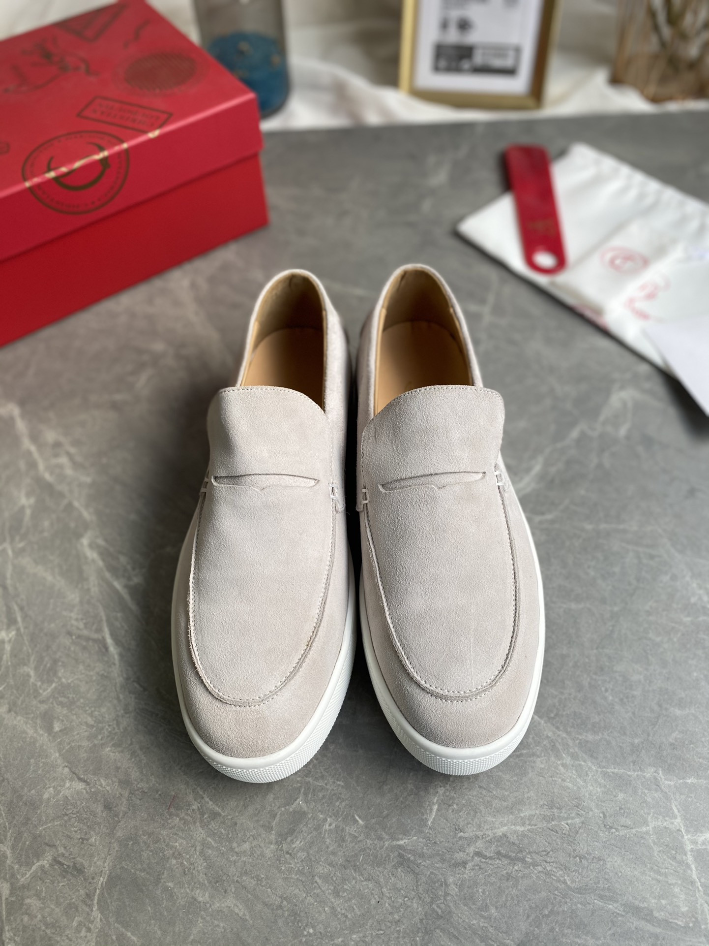 UA Ch**an Louboutin thick-soled loafers