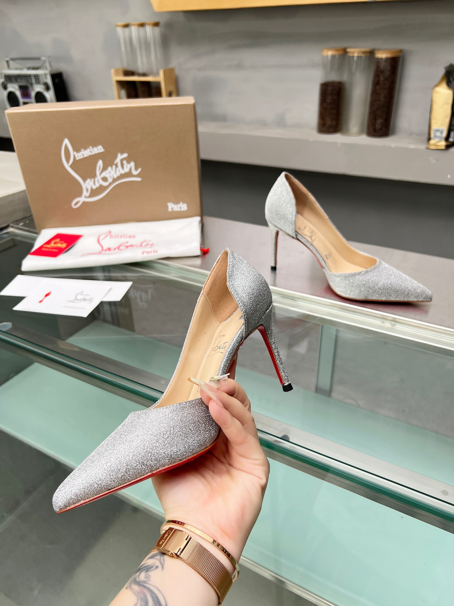 UA Ch**an Louboutin CL red-bottom shoes