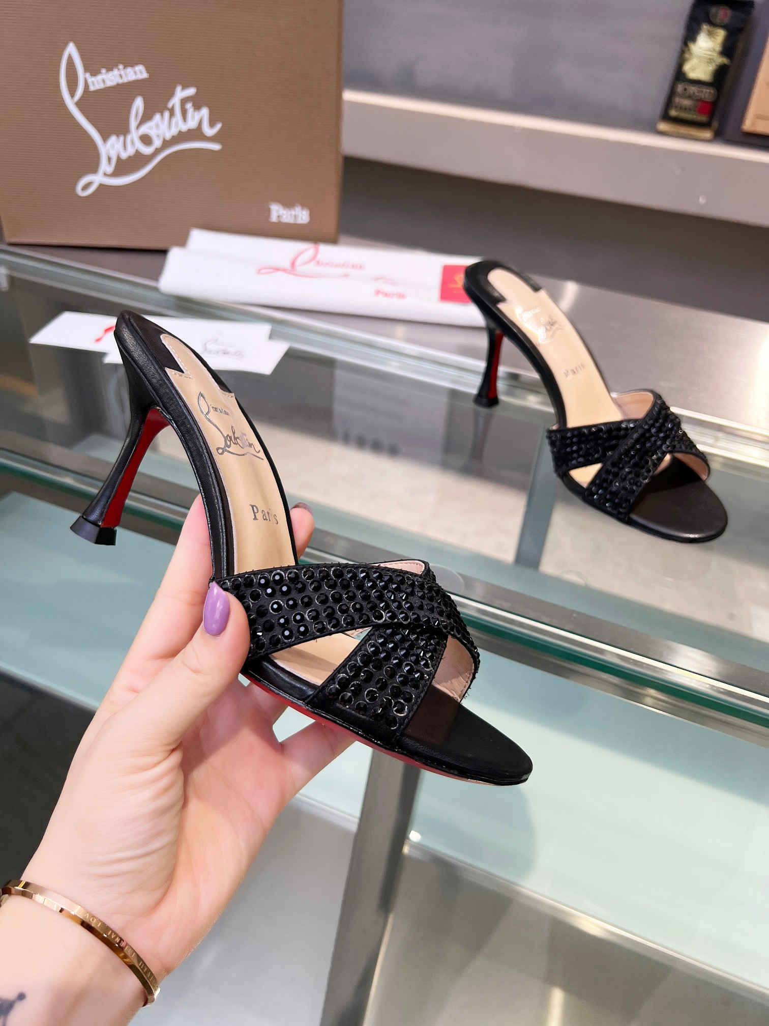 UA Ch**an Louboutin CL red-bottom shoes