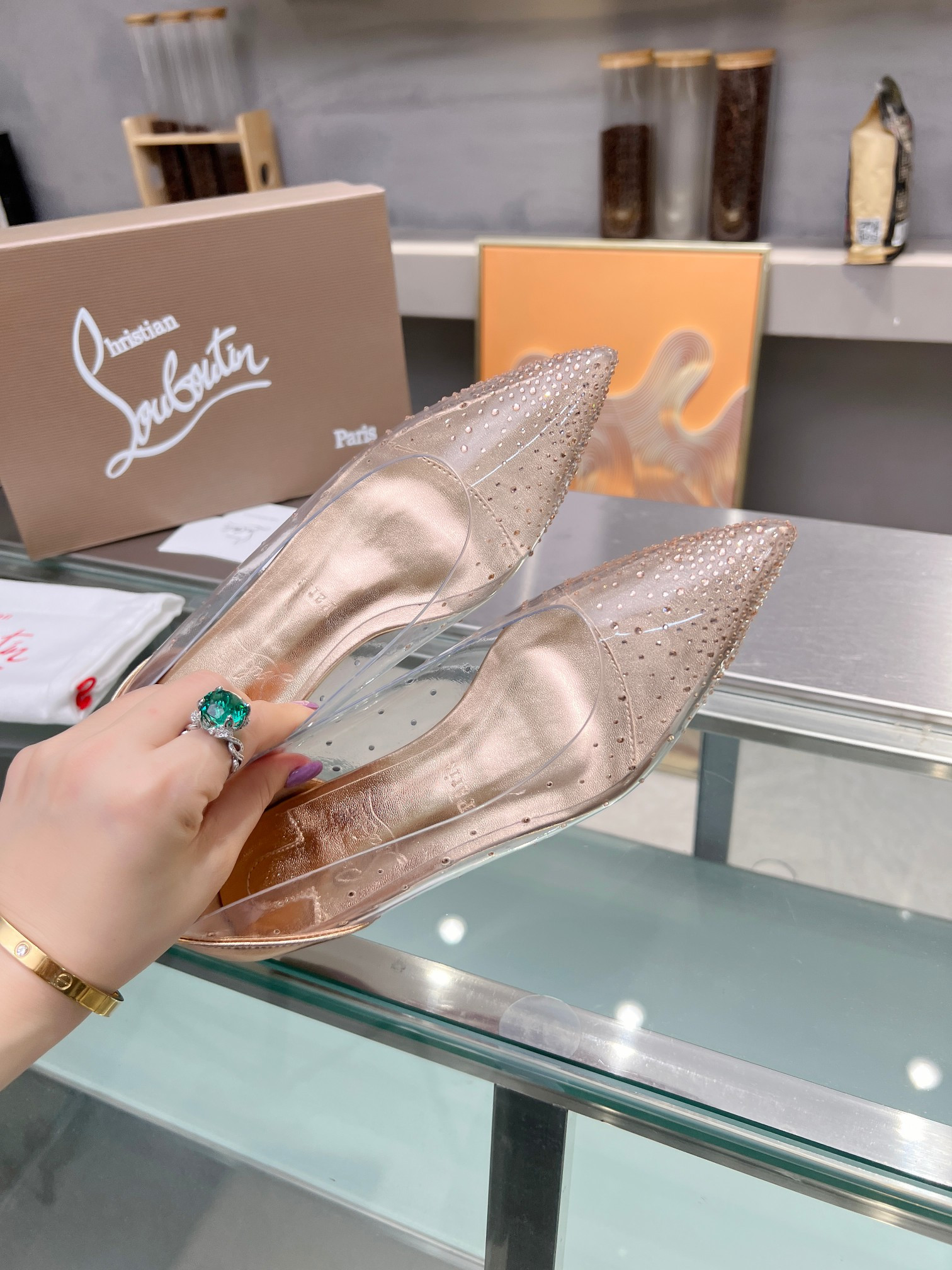 UA Ch**an Louboutin CL red-bottom shoes