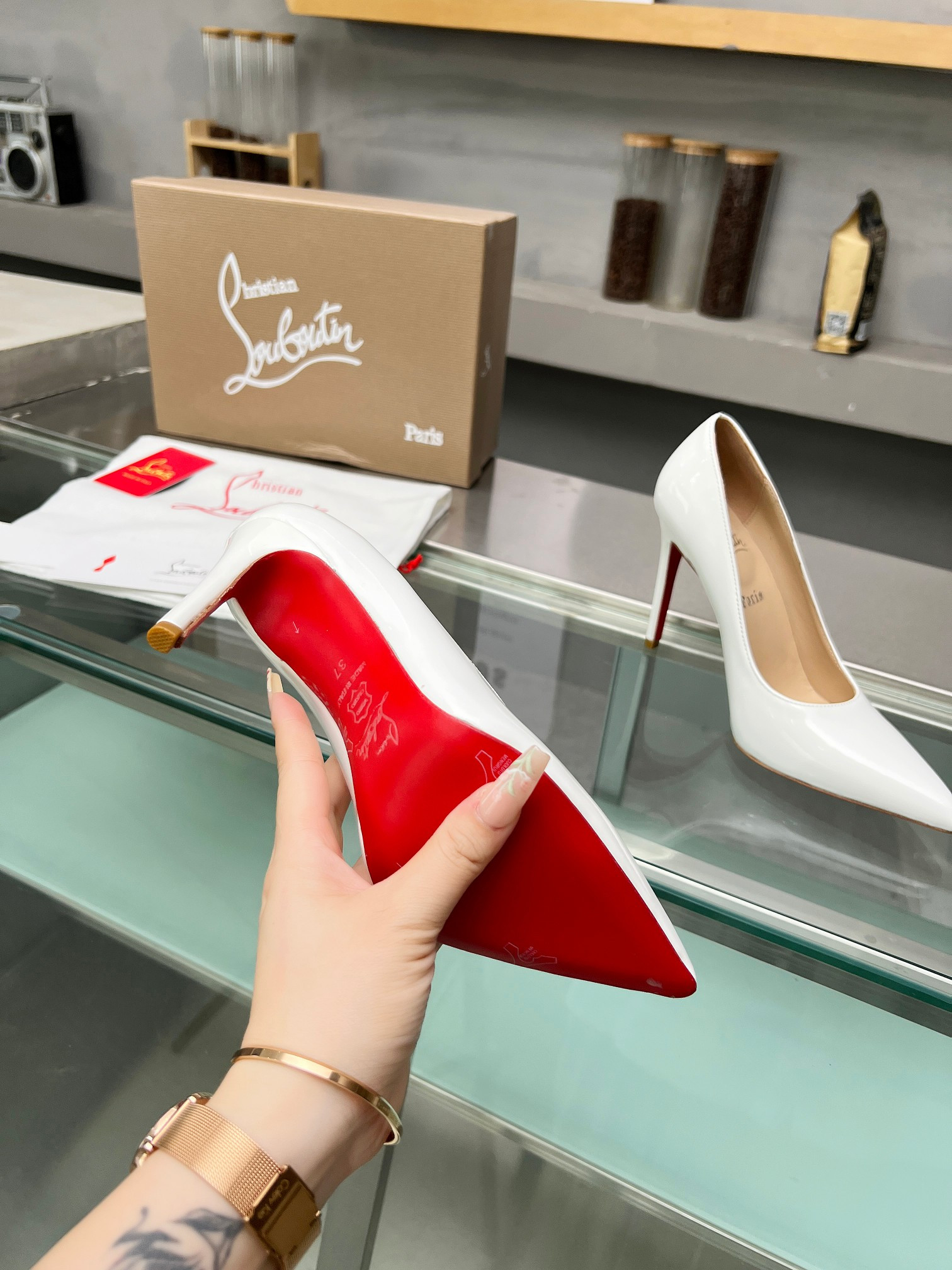 UA Ch**an Louboutin CL red-bottom shoes