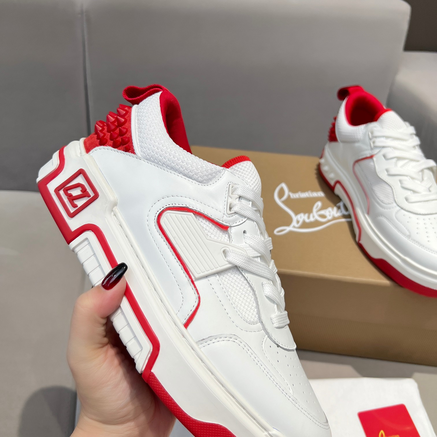 UA Ch**an Louboutin 2024 [New]ASTROLOUBI Unisex Thick-Soled Sneakers