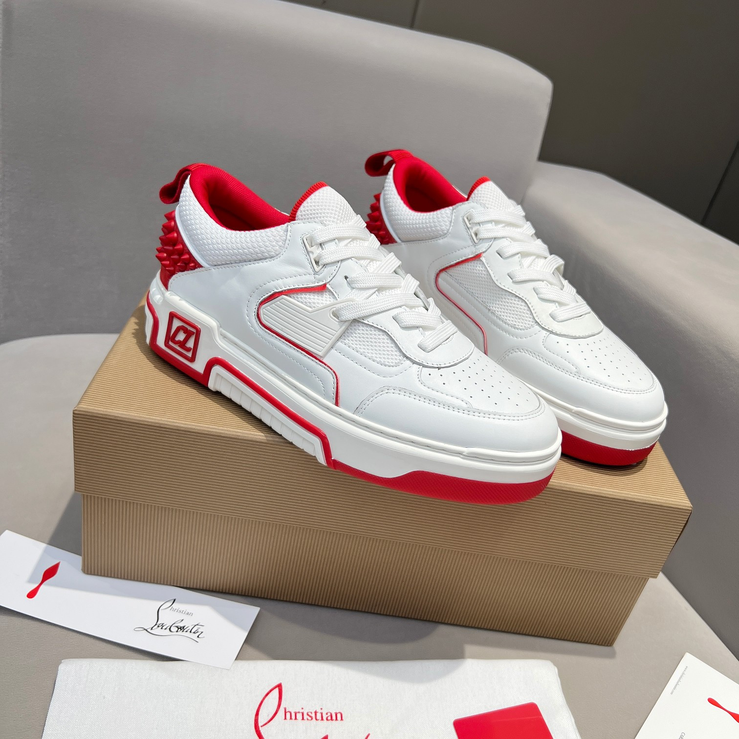 UA Ch**an Louboutin 2024 [New]ASTROLOUBI Unisex Thick-Soled Sneakers