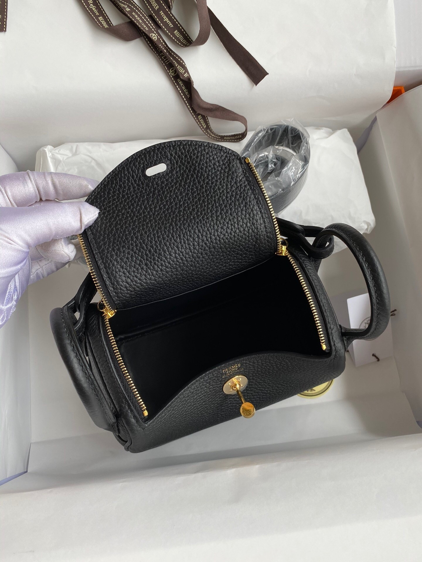 H**mes Mini lindy 19cm