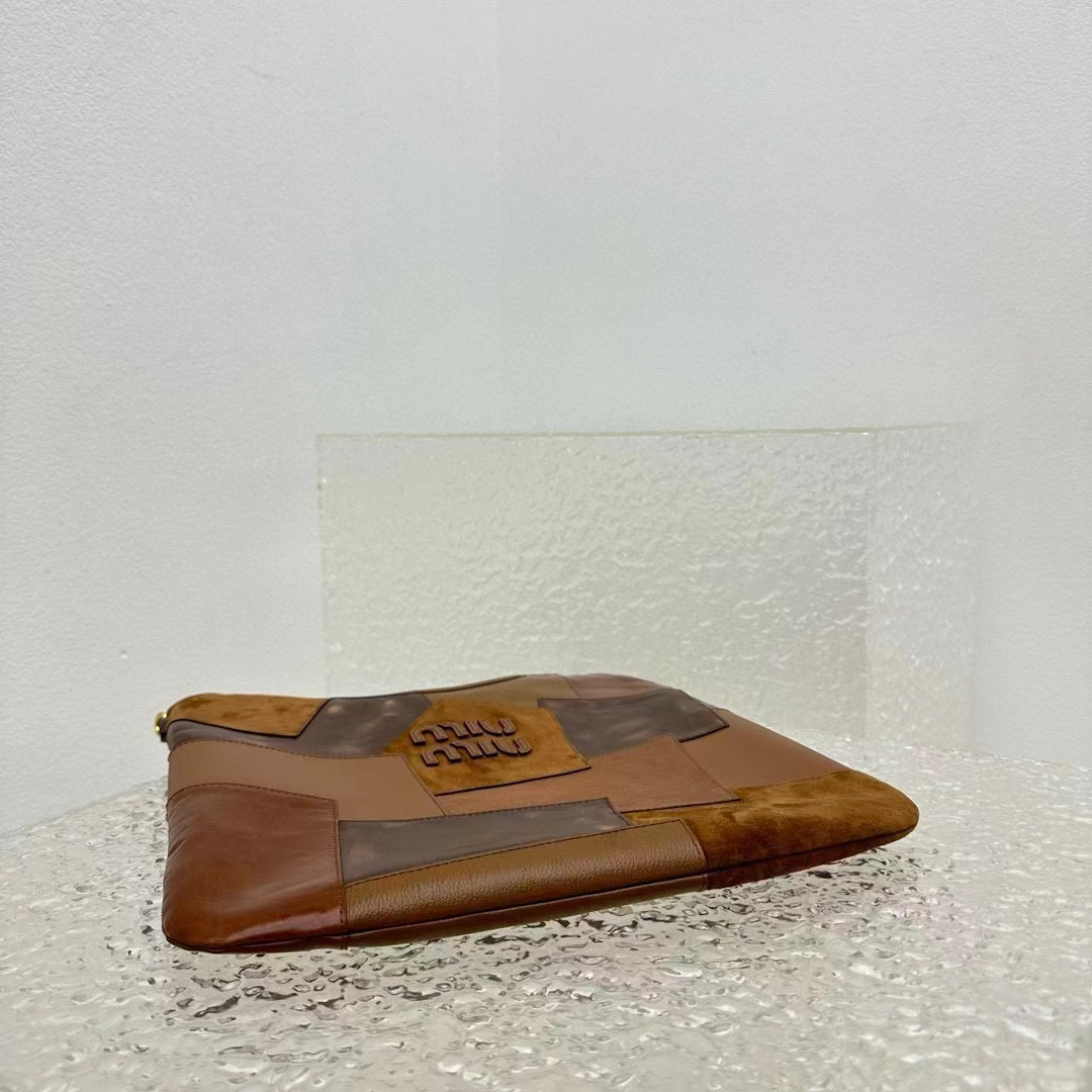 Miu Miu IVY leather patchwork bag  40x35cm