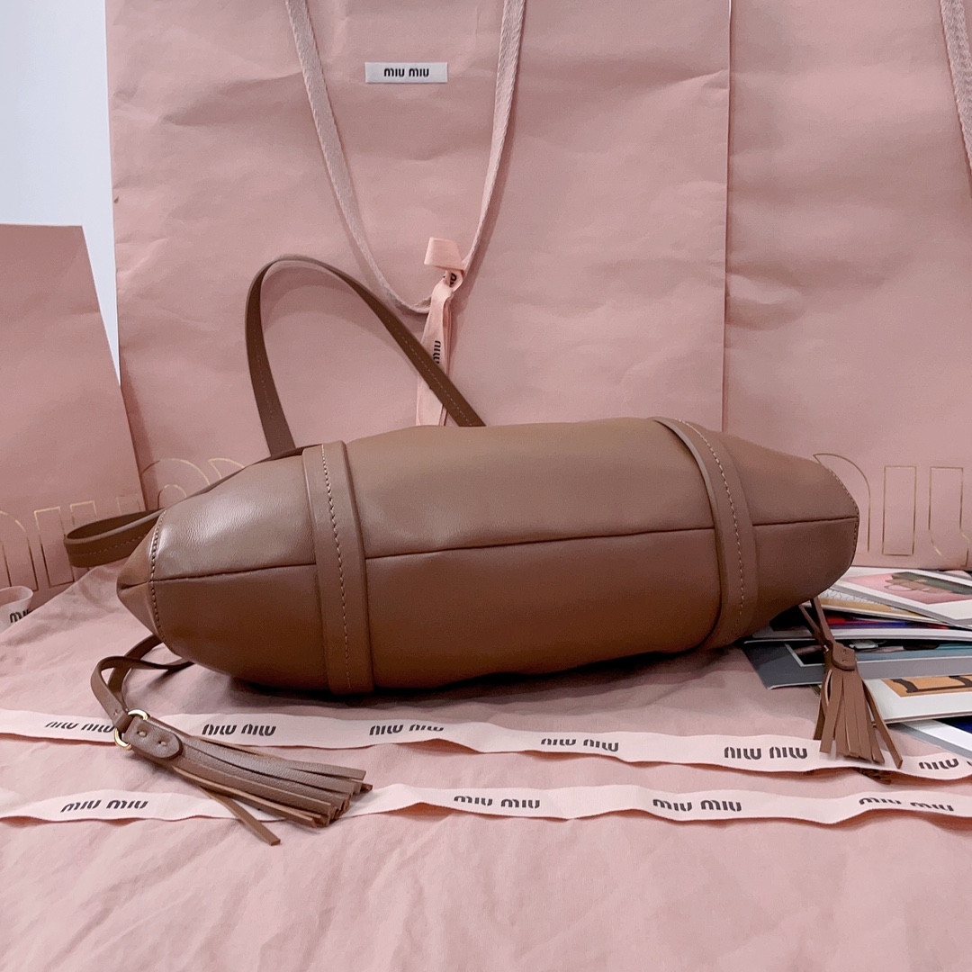 Miu Miu Small Joie nappa leather bag 16x32x10.5cm