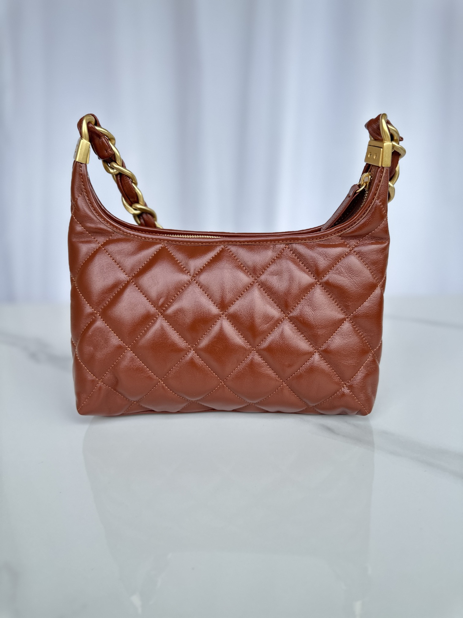 Ch*el Hobo Handbag 30×35×9cm