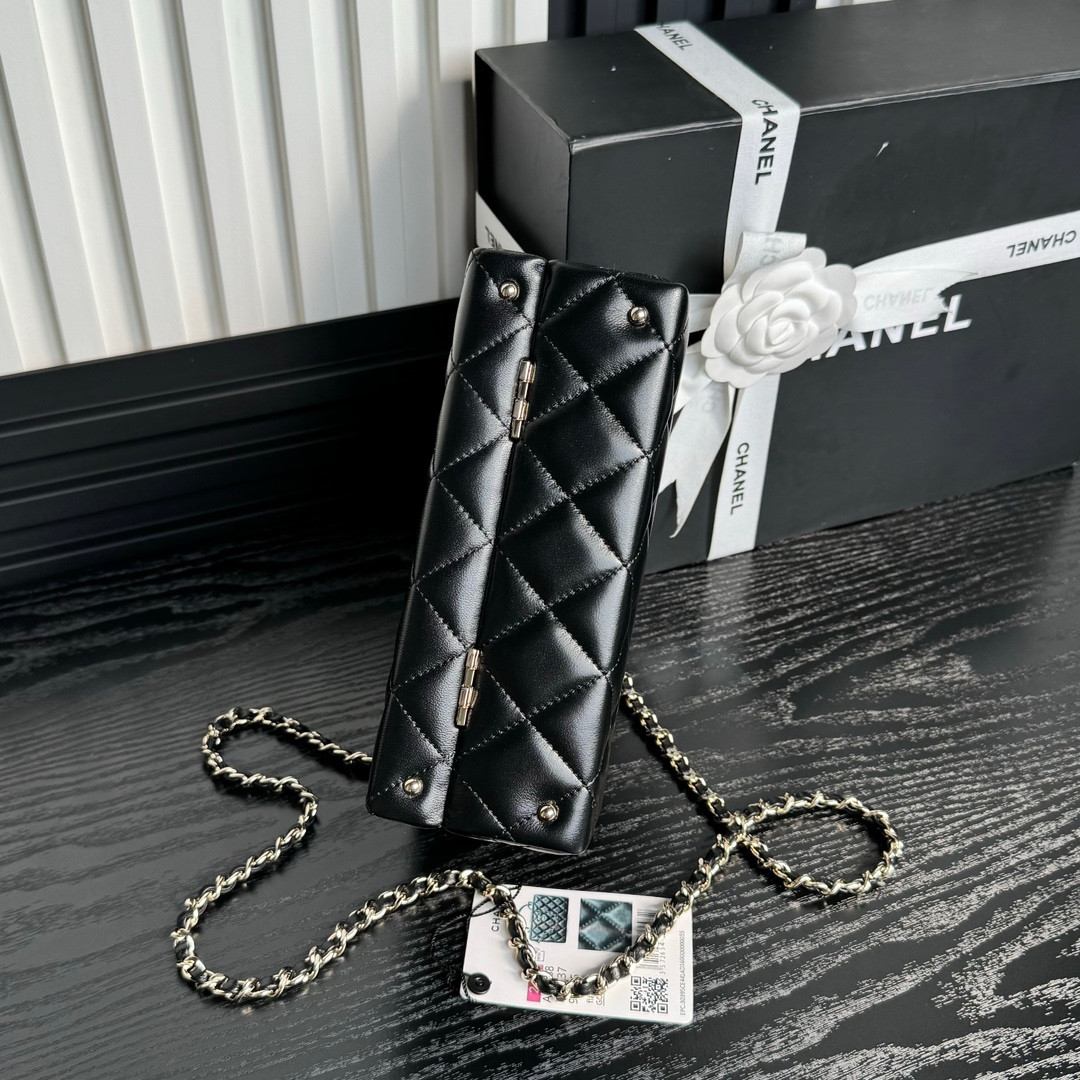 Ch*el Small Box Bag 12.5x18x6.5cm