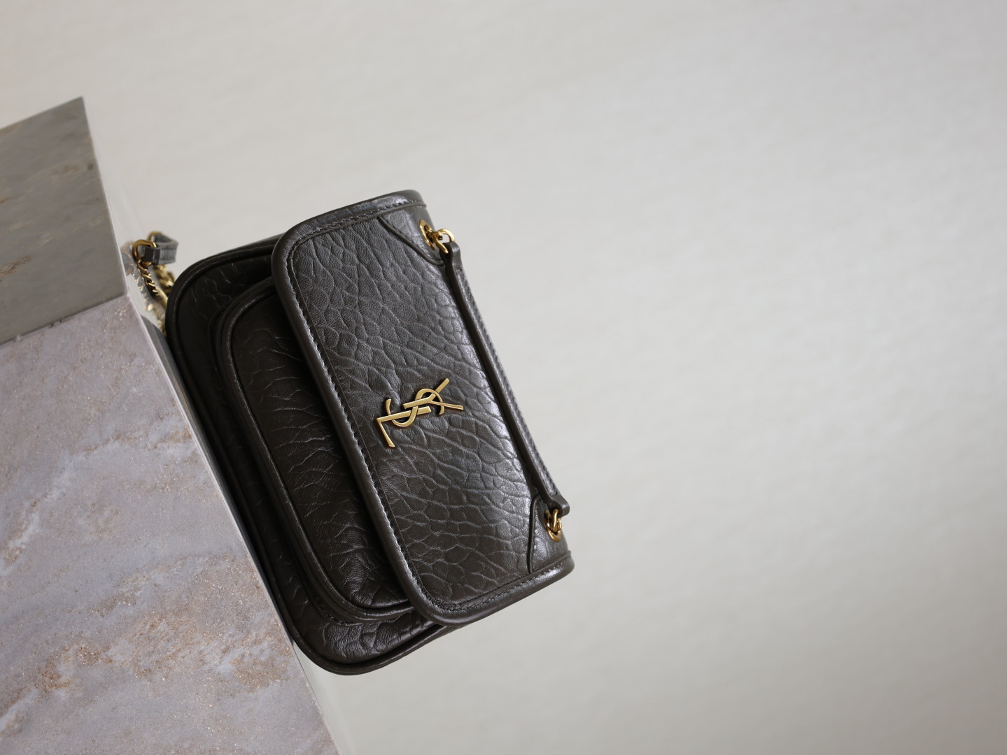 Y*L Niki Mini in grained lambskin 828736 12.5x18x5cm