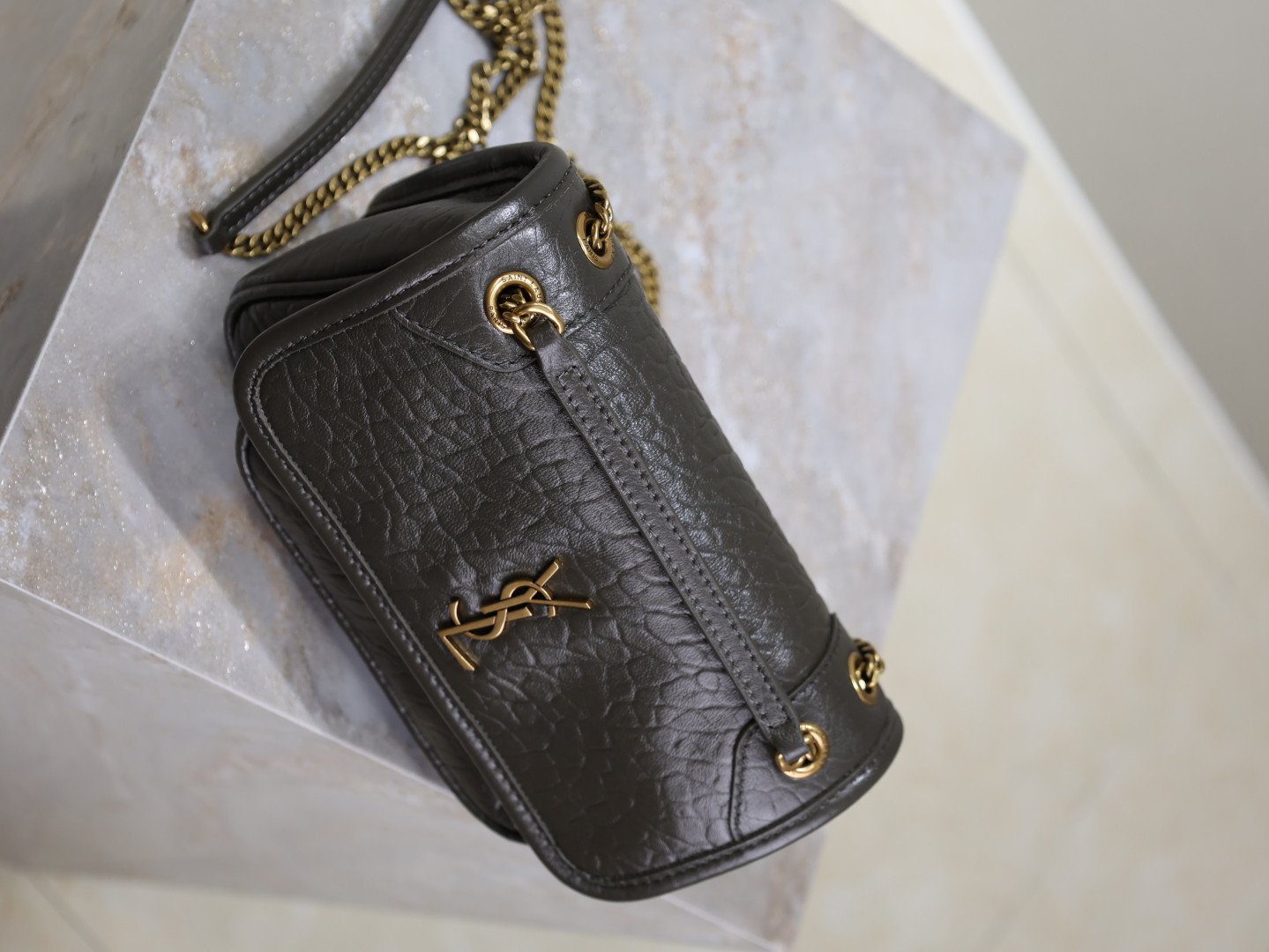 Y*L Niki Mini in grained lambskin 828736 12.5x18x5cm