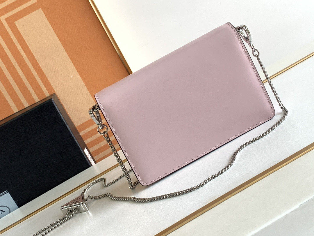 Pra*a Brushed Leather Shoulder Bag 17x 9.5x3.5cm