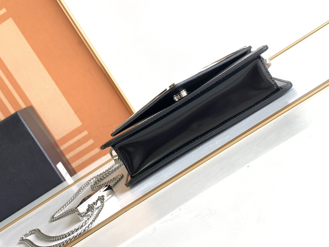 Pra*a Brushed Leather Shoulder Bag 17x 9.5x3.5cm