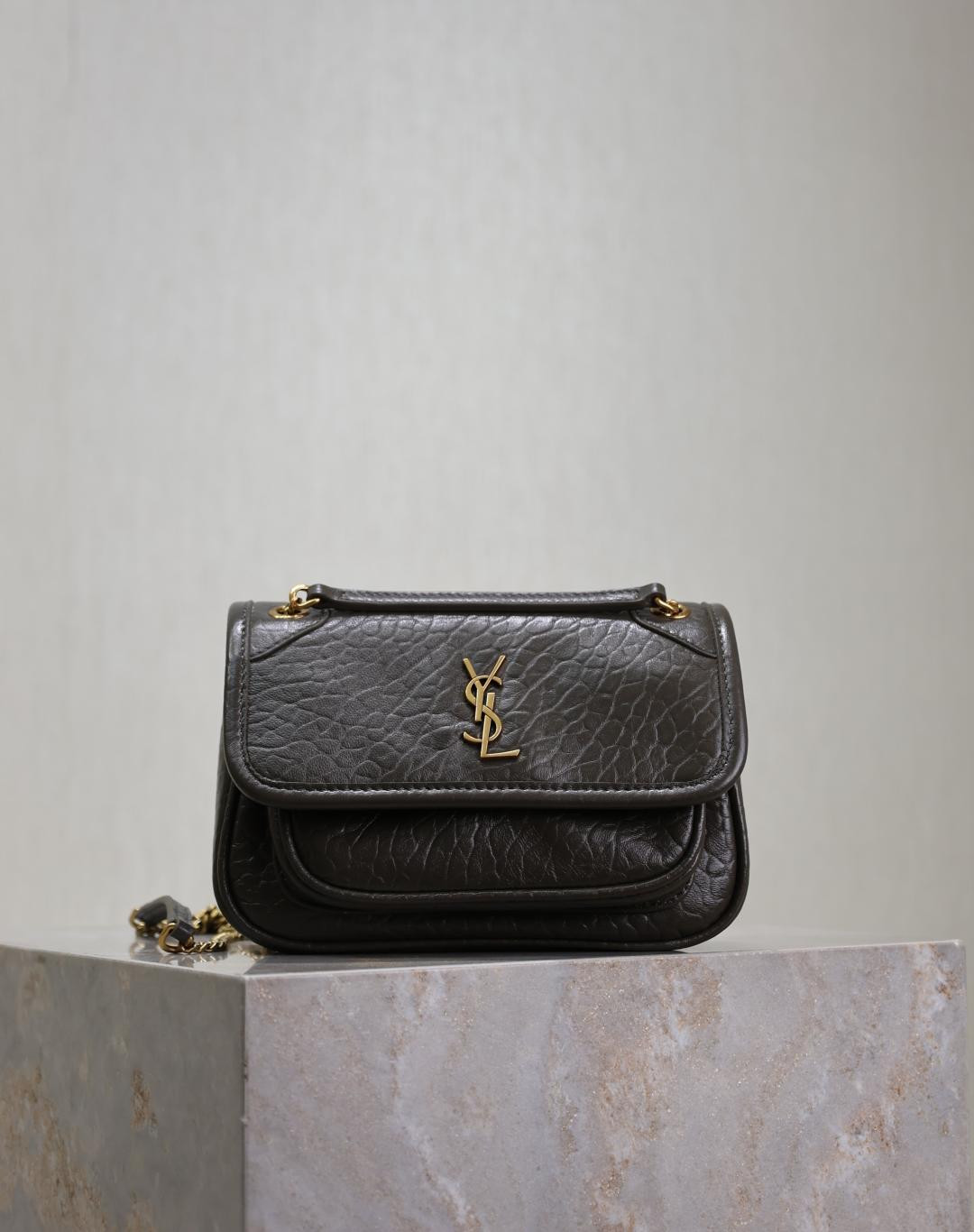 Y*L Niki Mini in grained lambskin 828736 12.5x18x5cm