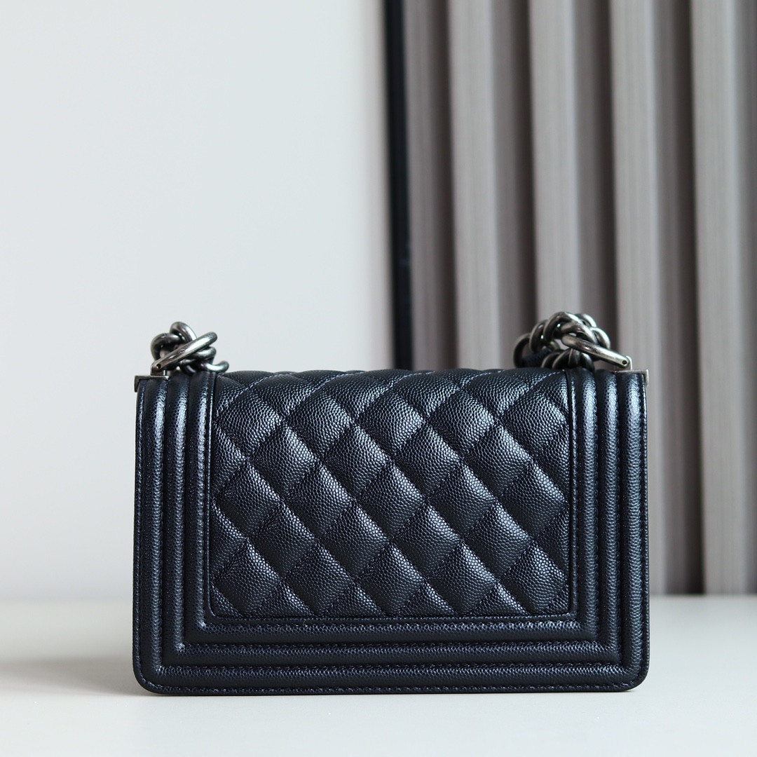 Ch*el Small BOY Handbag A67085 12x20.5x8.5cm