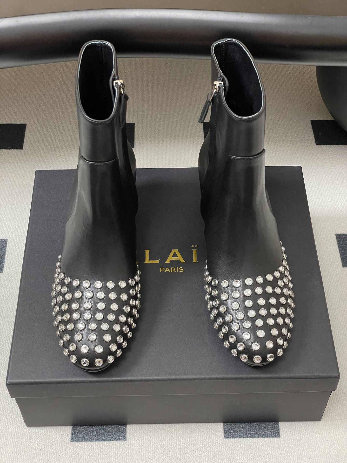 UA Alaia Crystal Diamond Boots 5.5cm Heel(Customized Size 7-10 days production time)