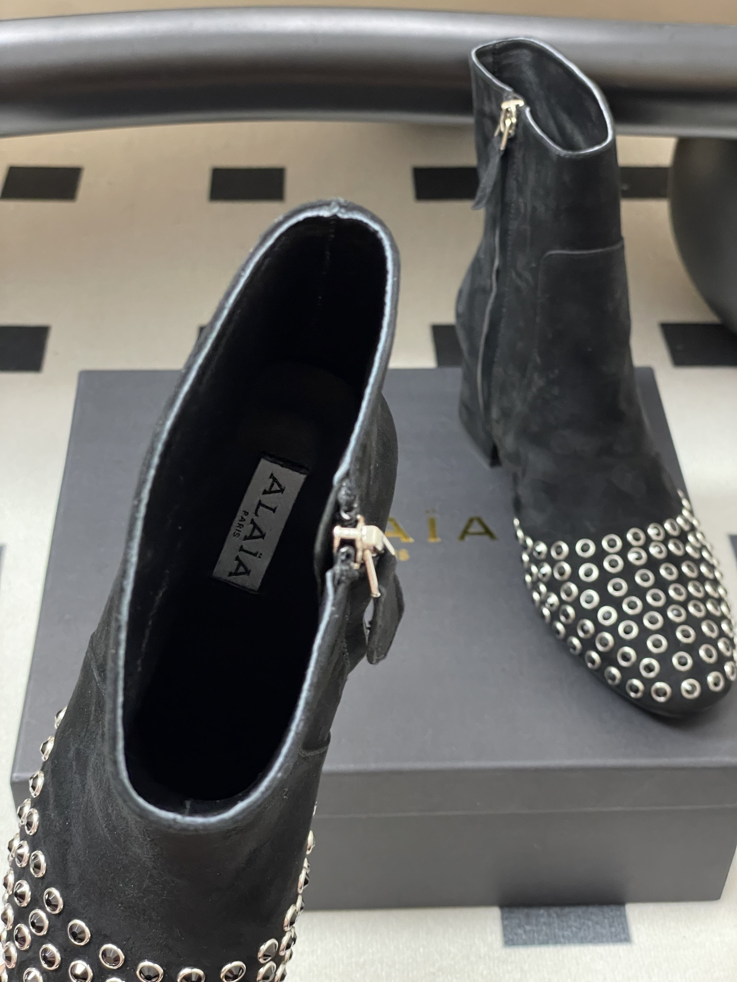 UA Alaia Crystal Diamond Boots 5.5cm Heel(Customized Size 7-10 days production time)