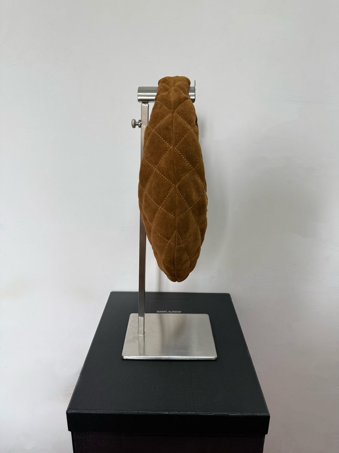 Y*L ICARINO in Quilted Suede 17x15.5x3cm